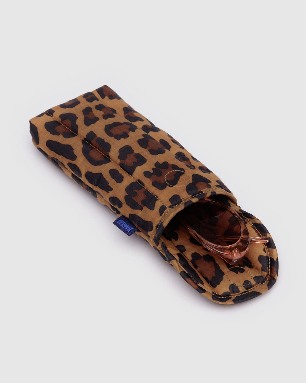 Puffy Glasses Sleeve in Leopard - Soft Protective Storage