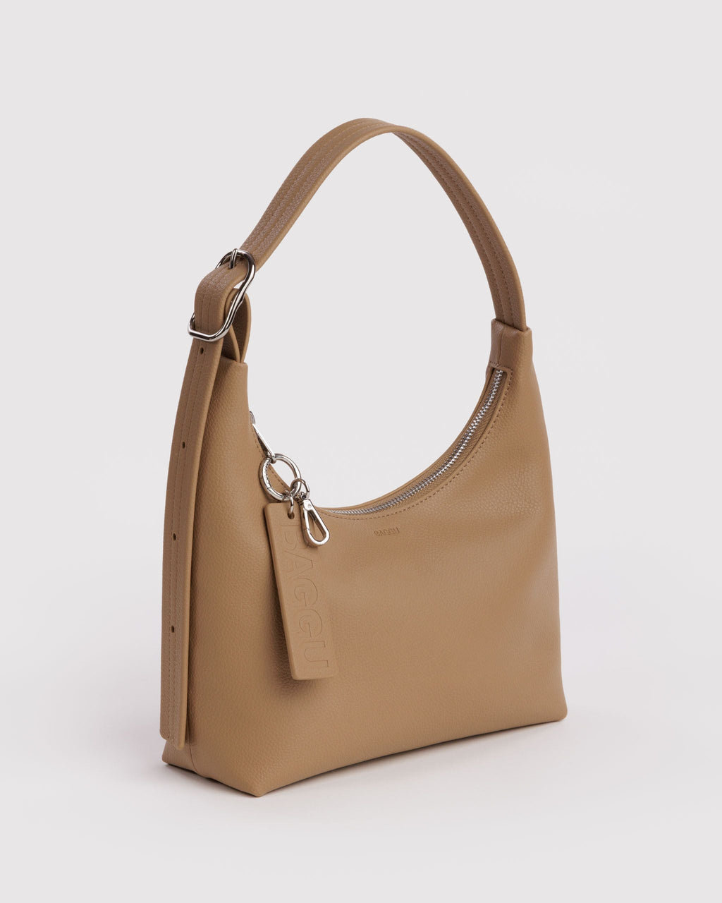 Mini Recycled Leather Shoulder Bag in Dune - Hands Free Everyday Carry