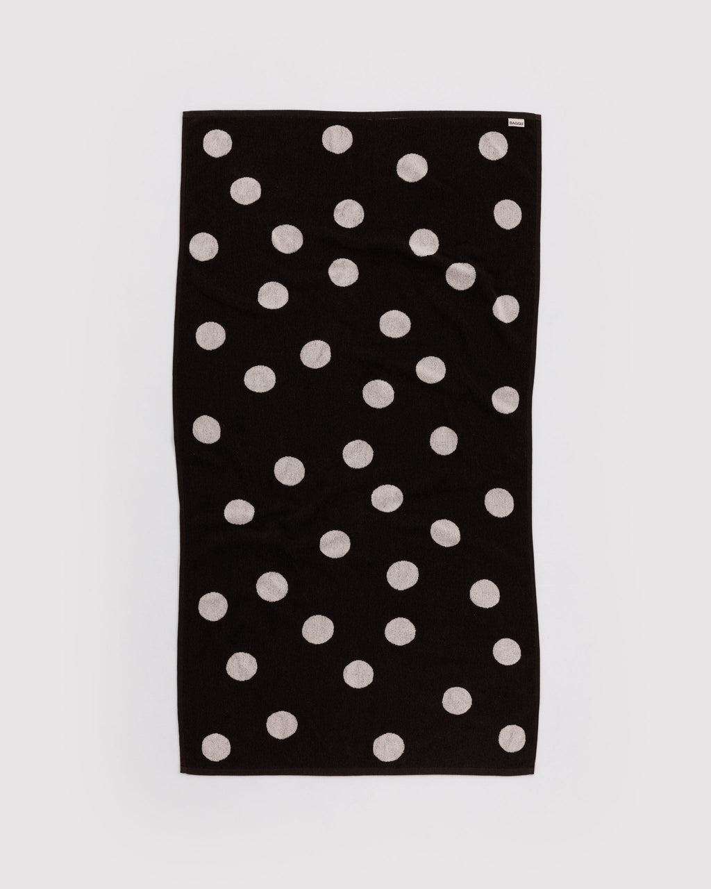 Bath Towel in Cream and Black Polka Dot - Soft Everyday Essential
