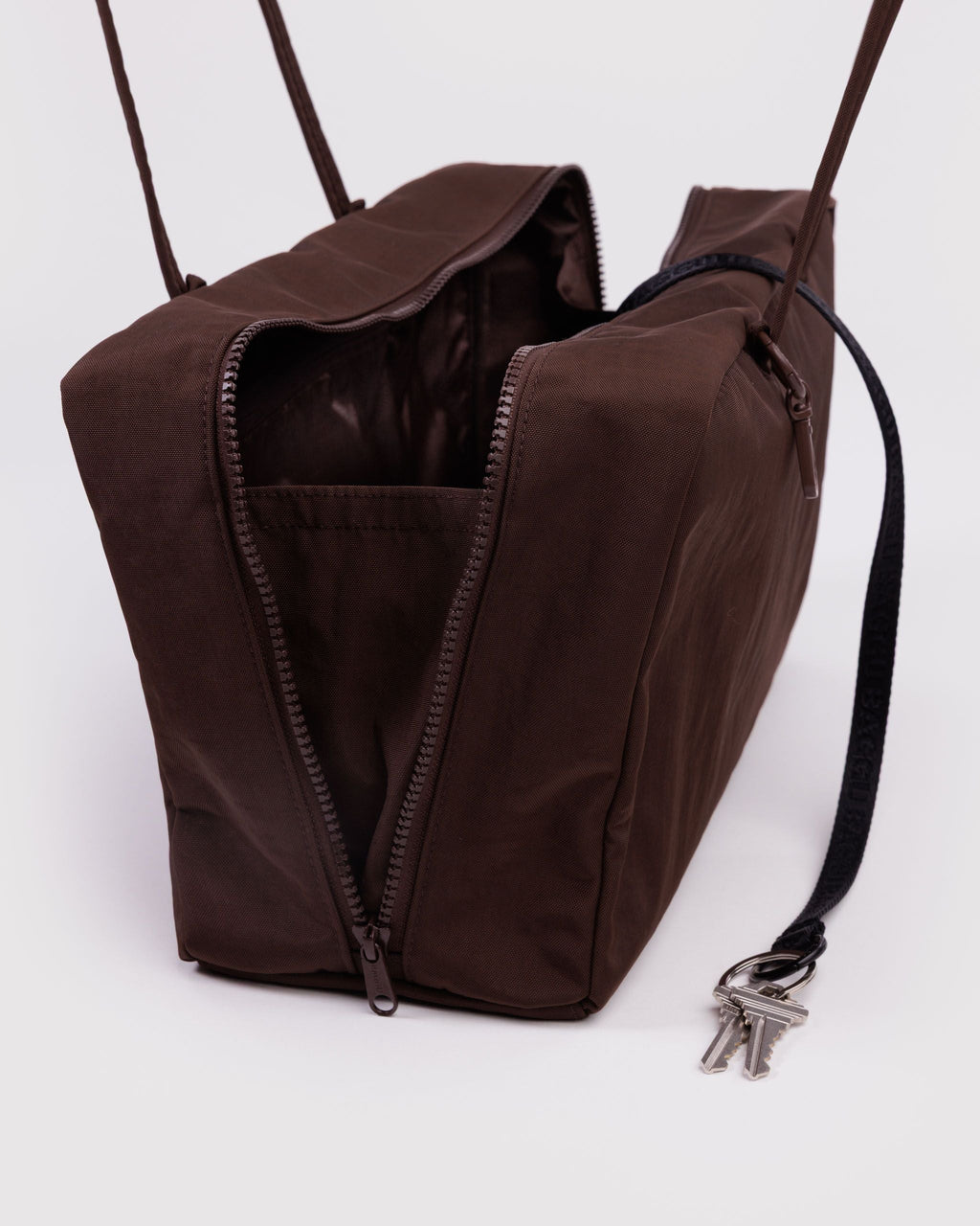 Medium Nylon Bowler Bag in Coffee - Hands Free Everyday Carry
