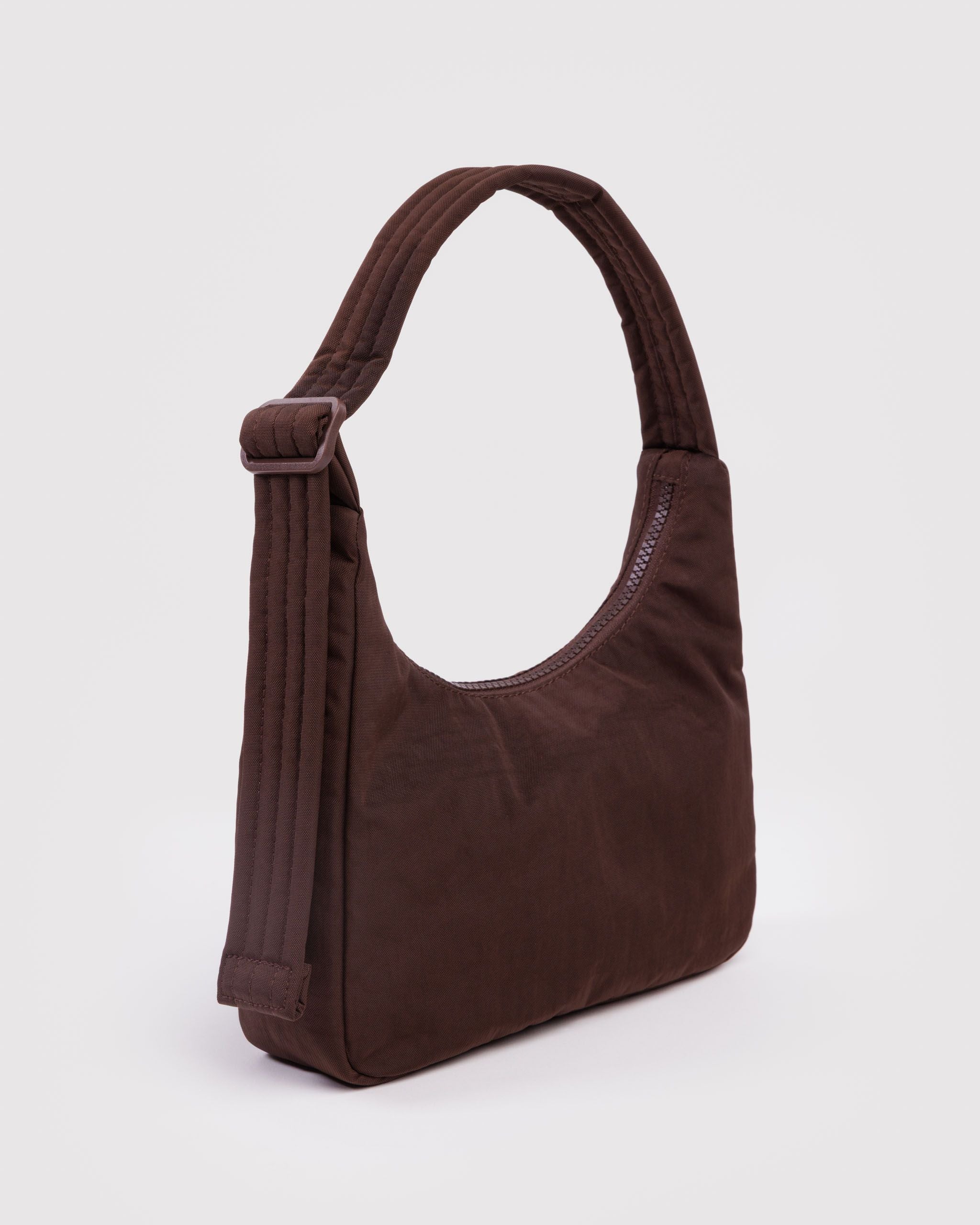 Mini Nylon Shoulder Bag in Coffee - Hands Free Everyday Carry