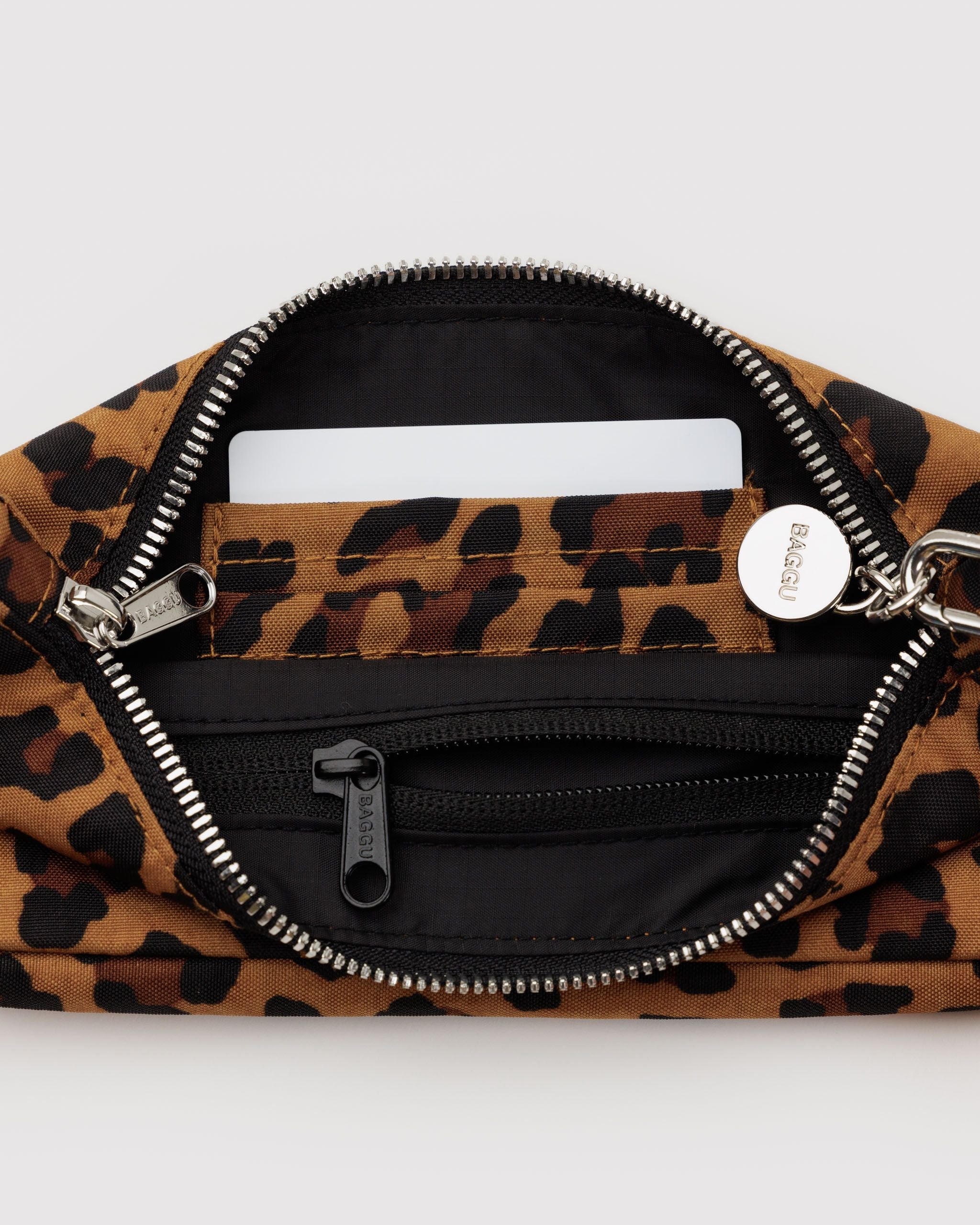 Nylon Pochette in Leopard - Hands Free Everyday Carry