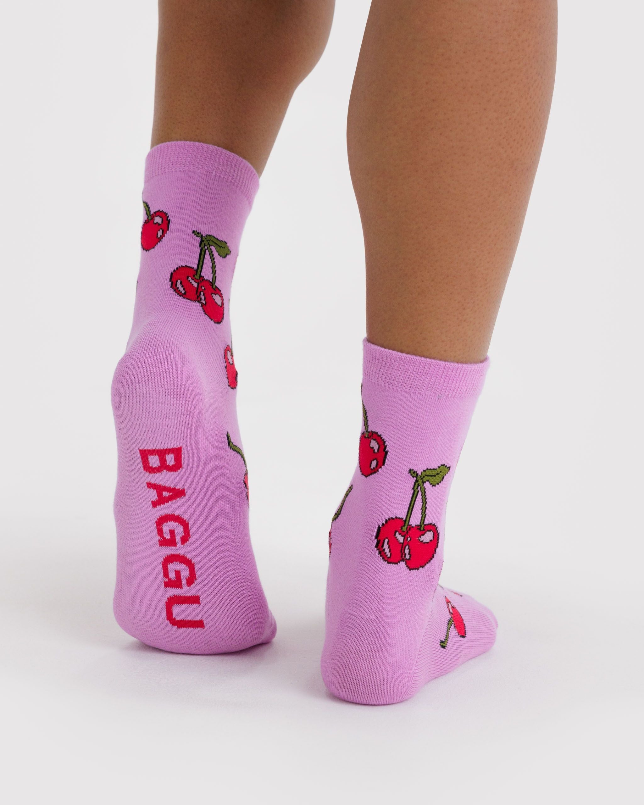 Crew Sock in Cherries - Comfortable Everyday Style