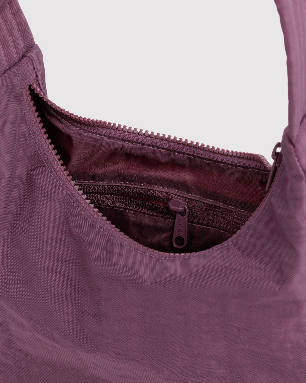Mini Nylon Shoulder Bag in Wild Plum - Hands Free Everyday Carry