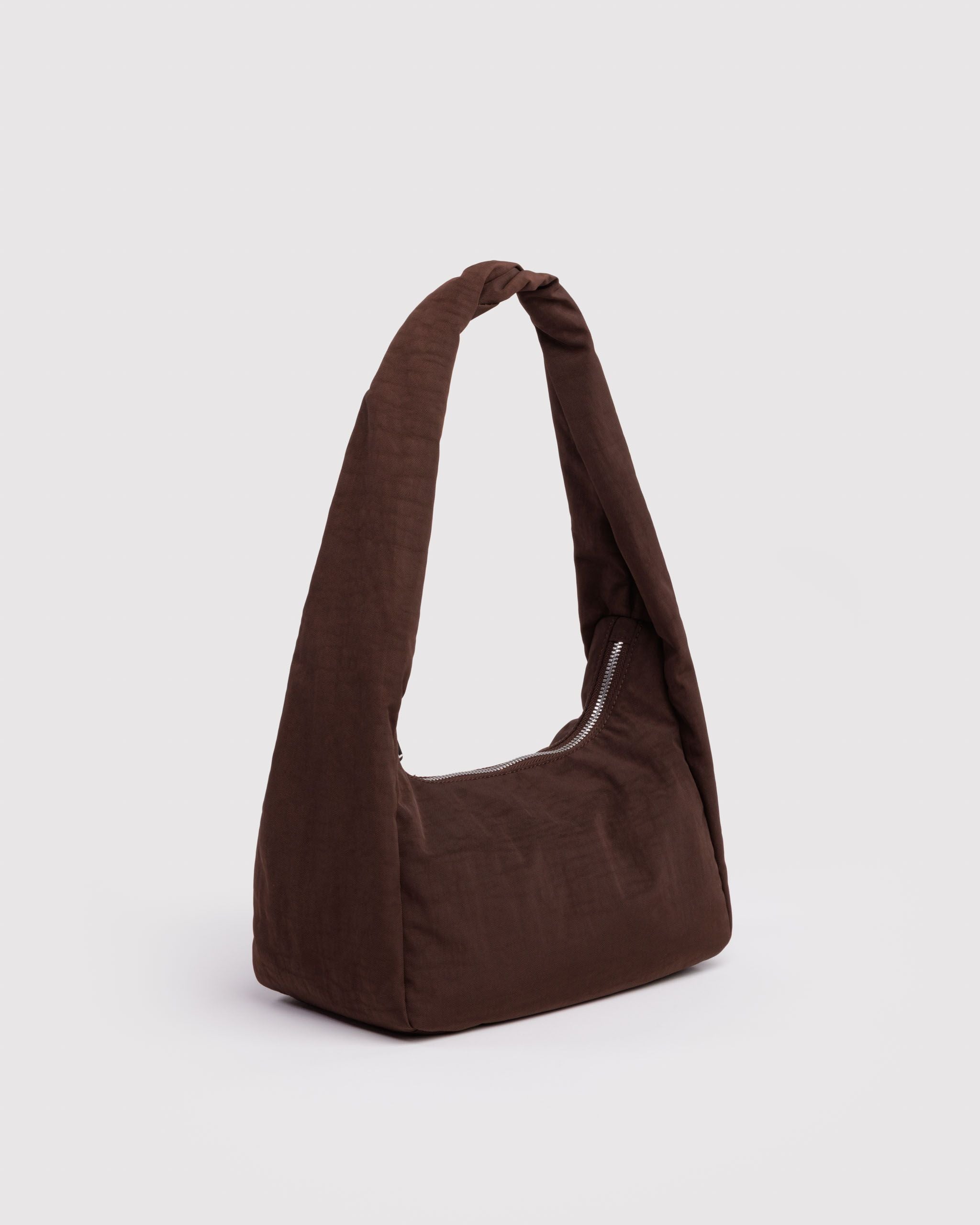 Small Nylon Meringue Bag in Coffee - Hands Free Everyday Carry