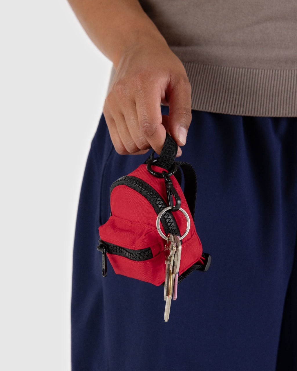 Backpack Charm in Candy Apple - Playful Bag Accessory