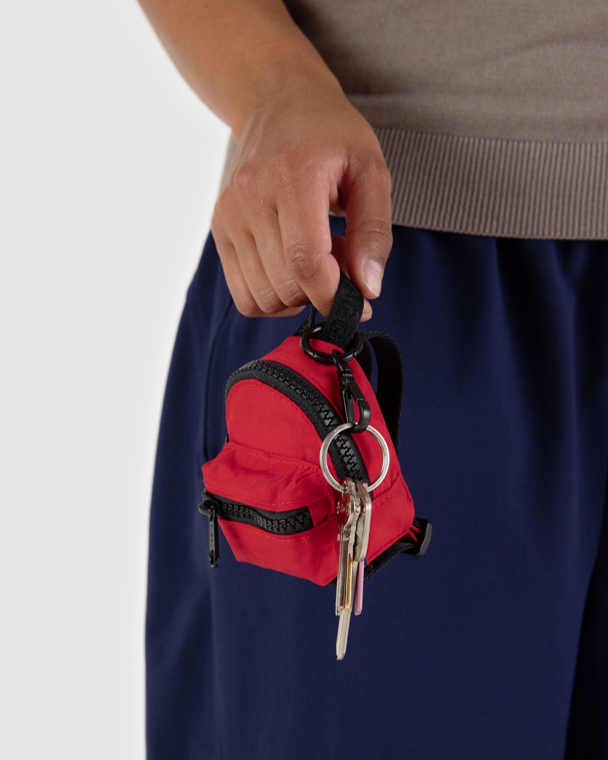 Backpack Charm in Candy Apple - Playful Bag Accessory