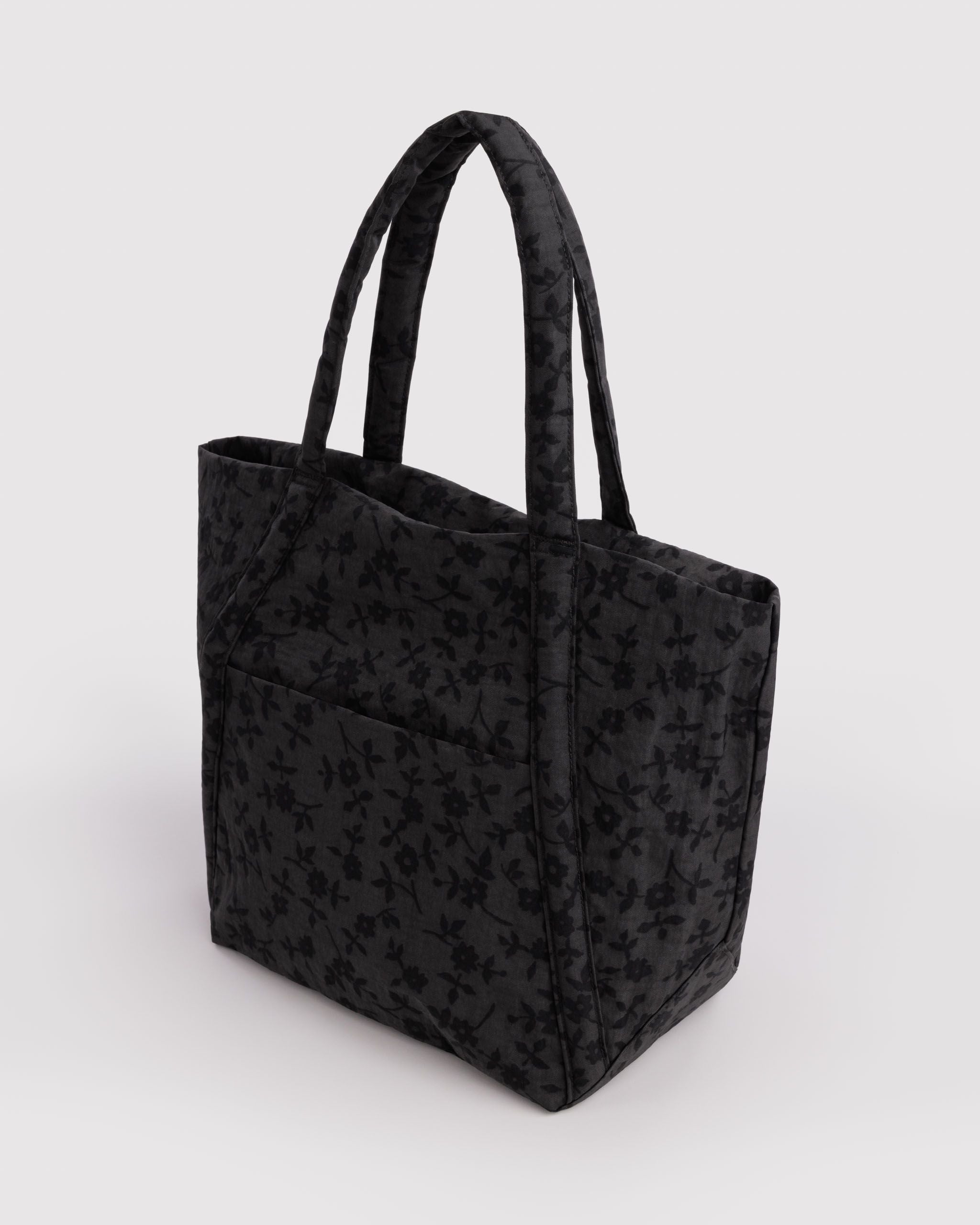 Cloud Bag in Charcoal Ditsy Floral - Roomy Everyday Carry