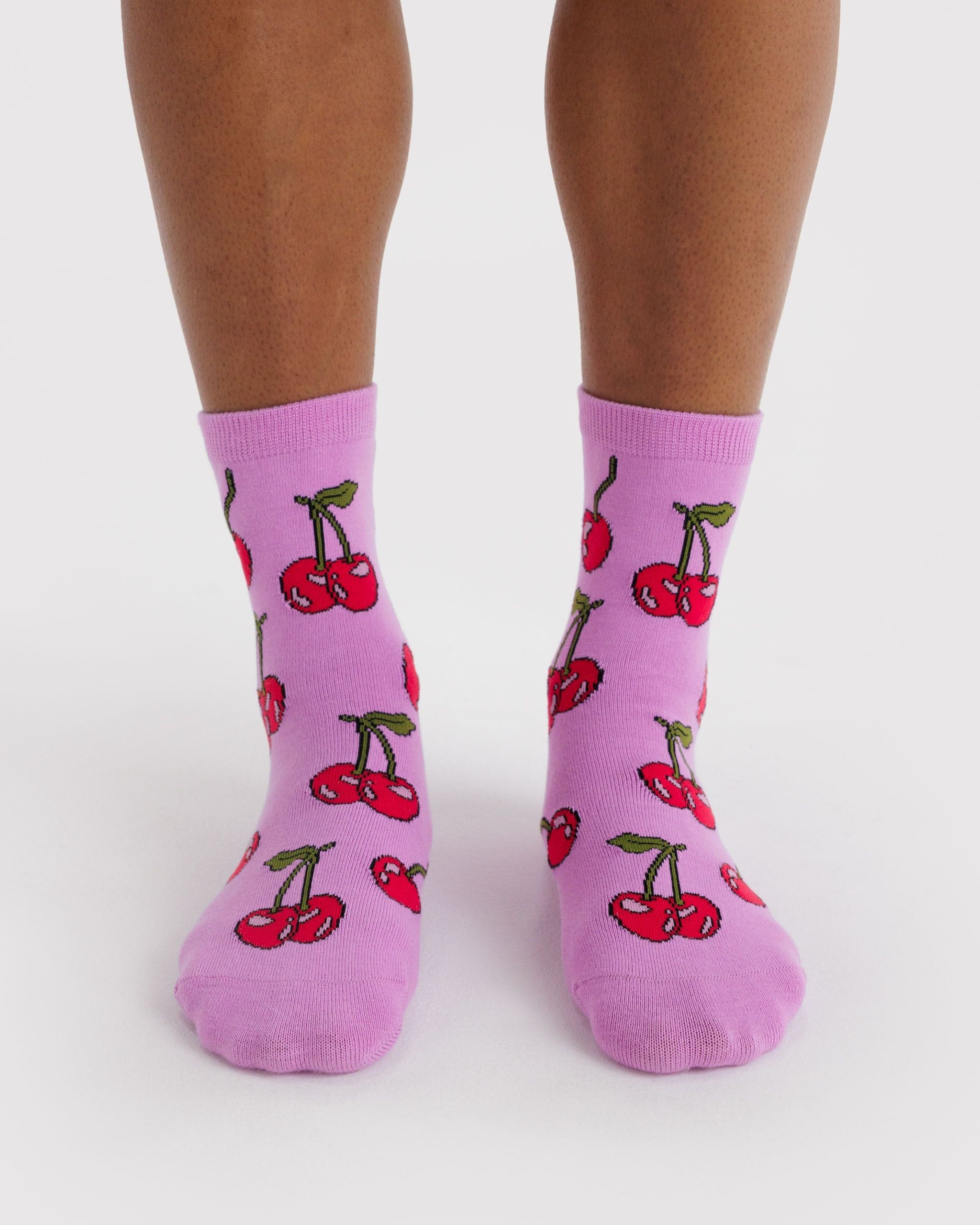 Crew Sock in Cherries - Comfortable Everyday Style