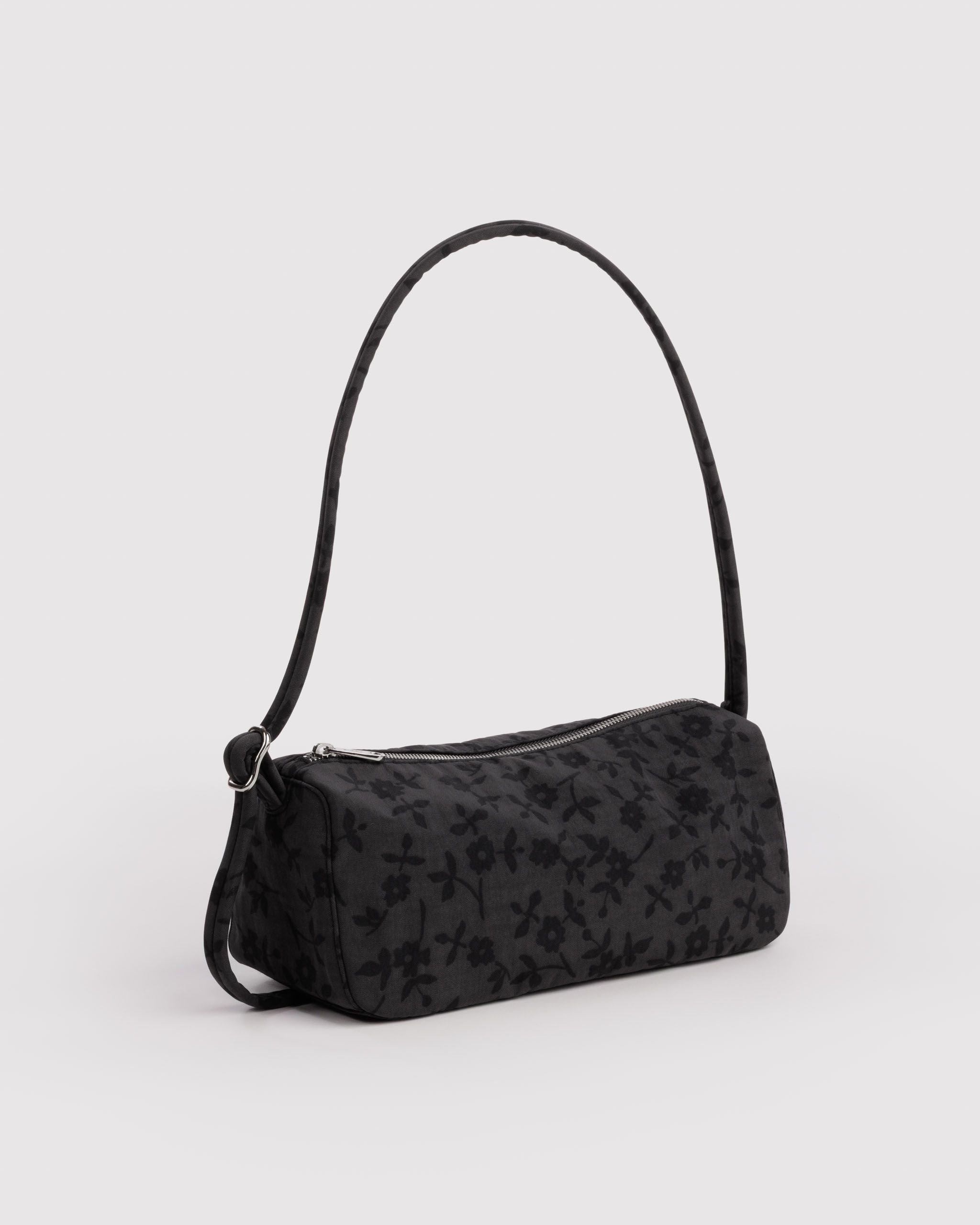 Nylon Loaf Bag in Charcoal Ditsy Floral - Hands Free Everyday Carry