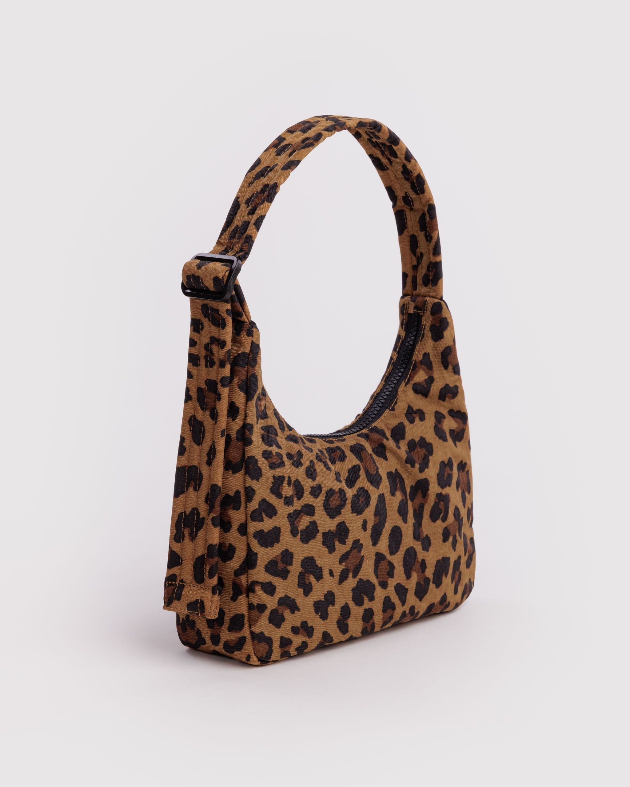Mini Nylon Shoulder Bag in Leopard - Hands Free Everyday Carry