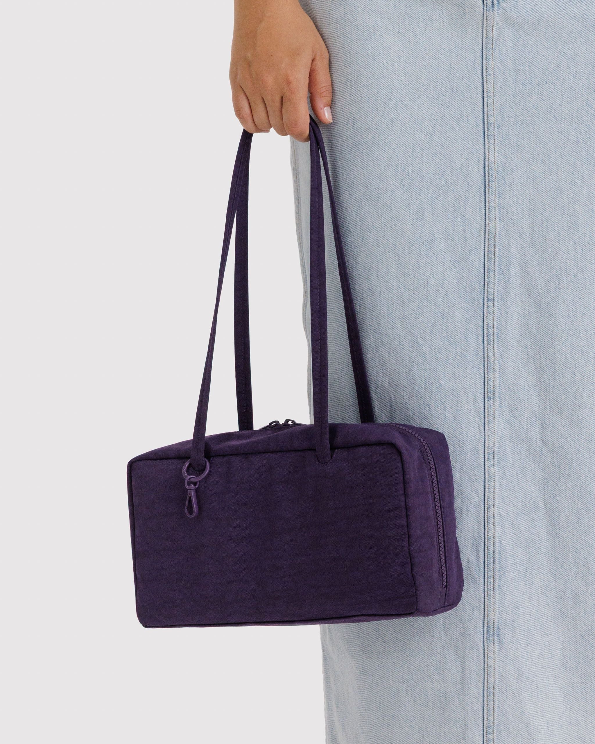 Nylon Bowler Bag in Fig - Hands Free Everyday Carry