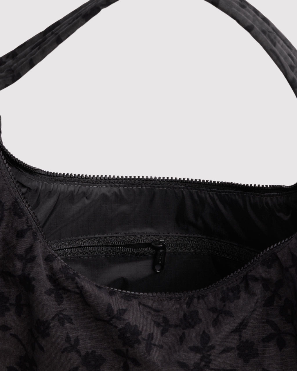 Nylon Shoulder Bag in Charcoal Ditsy Floral