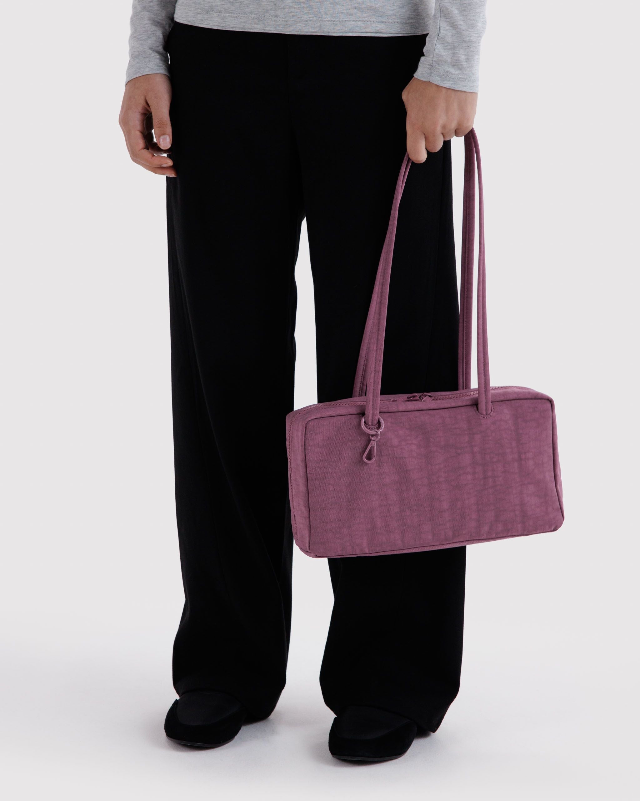 Nylon Bowler Bag in Wild Plum - Hands Free Everyday Carry