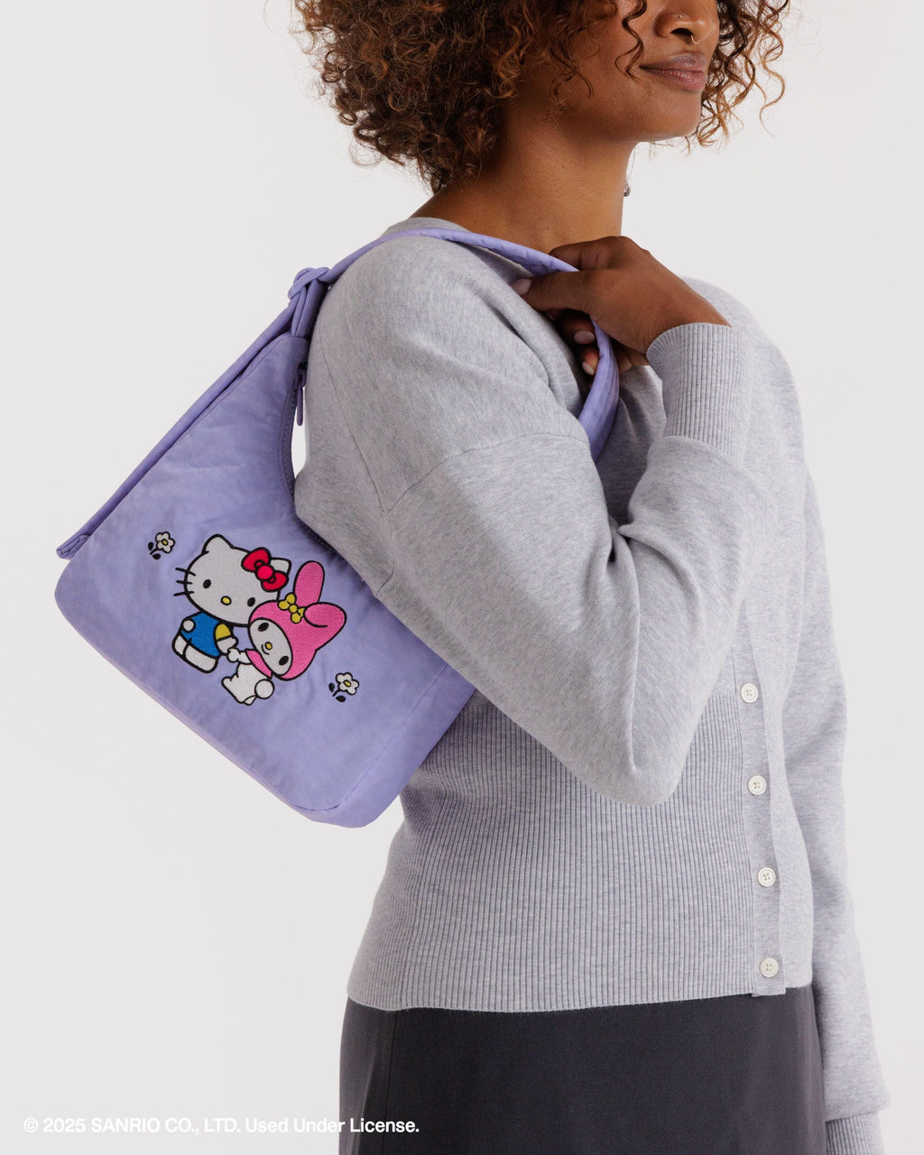 Mini Nylon Shoulder Bag - Sale in Embroidered Hello Kitty and My Melod