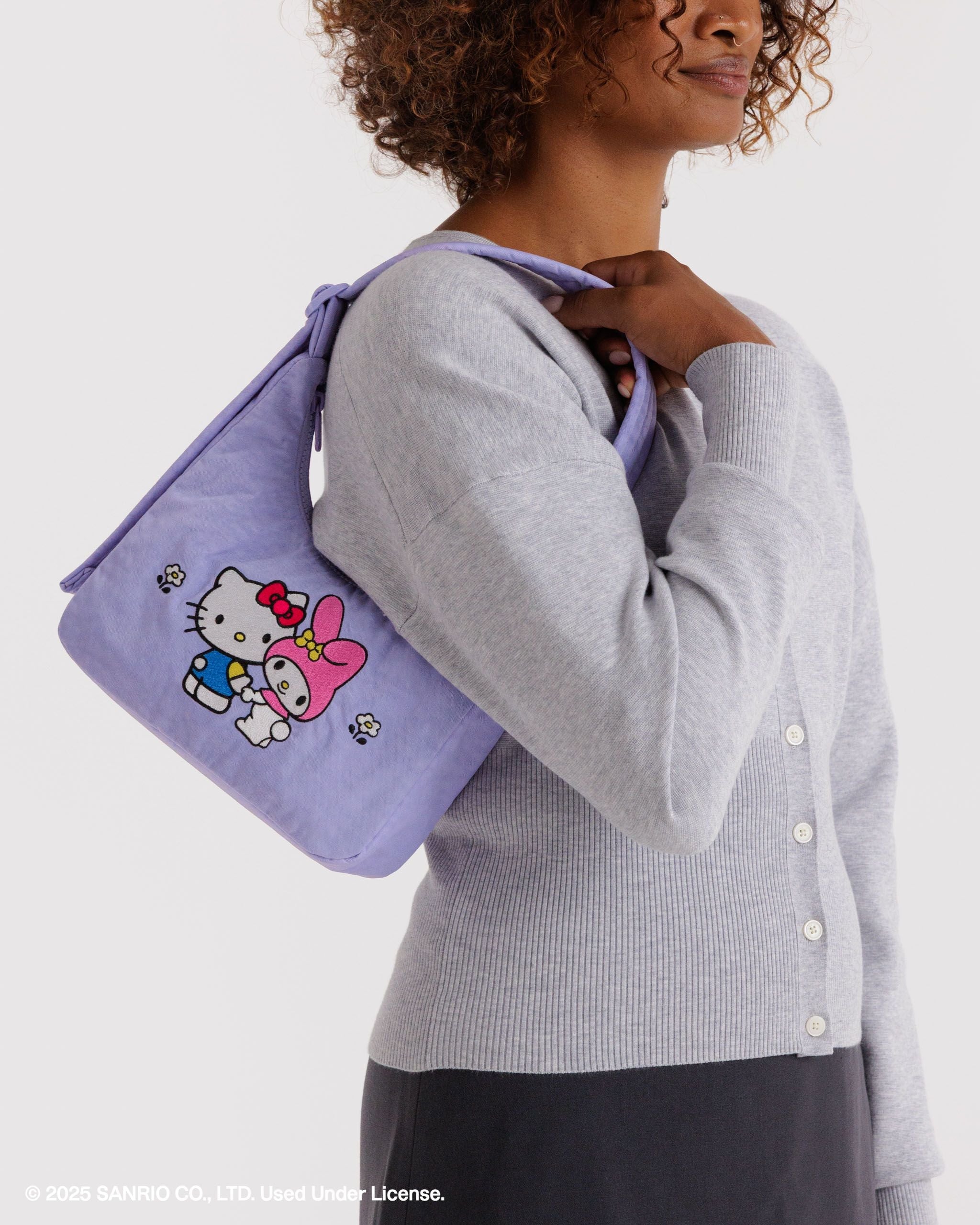 Mini Nylon Shoulder Bag - Sale in Embroidered Hello Kitty and My Melod