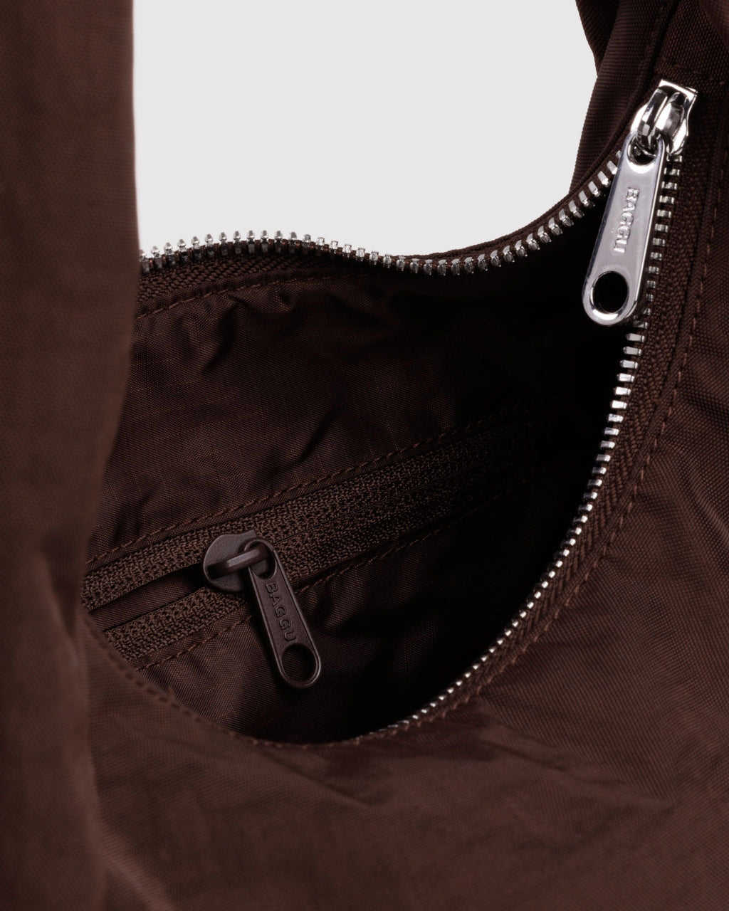 Small Nylon Meringue Bag in Coffee - Hands Free Everyday Carry