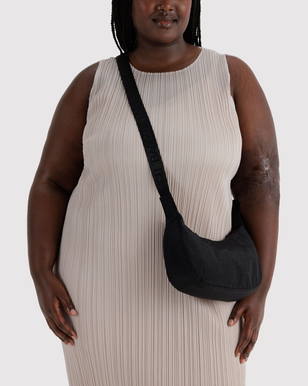Small Nylon Crescent Bag in Black - Hands Free Everyday Carry