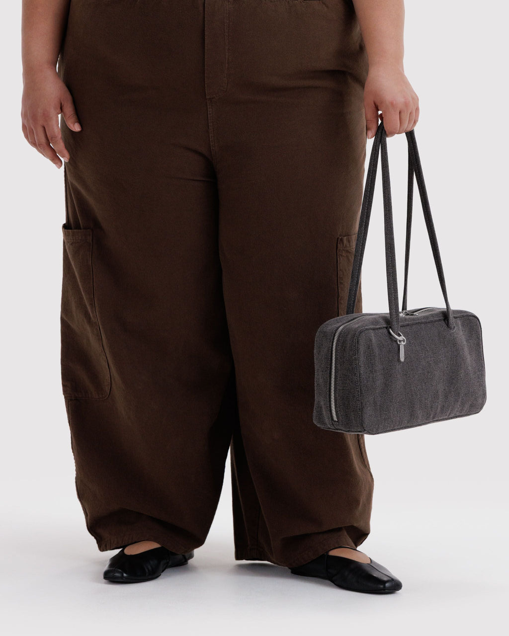 Denim Bowler Bag in Washed Black Denim - Hands Free Everyday Carry
