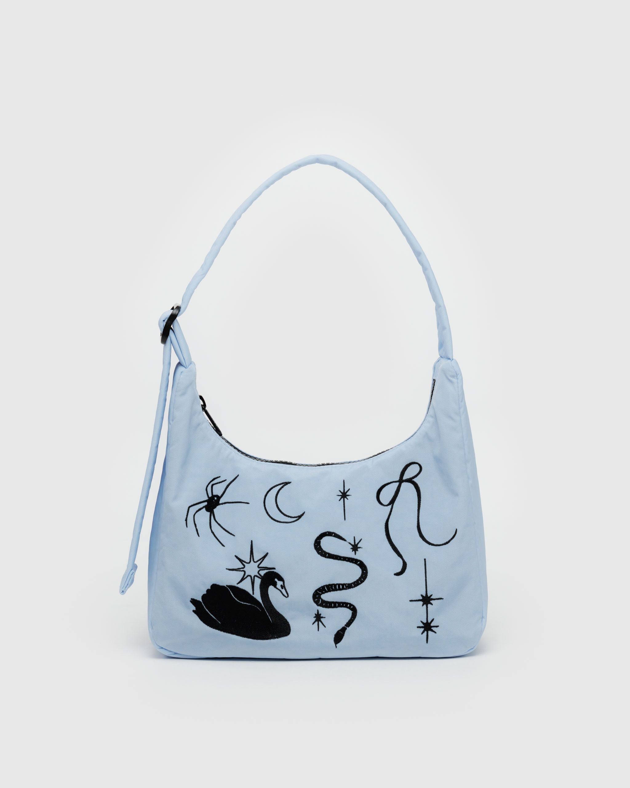 Mini Nylon Shoulder Bag - Sale - Embroidered Ballet Icons