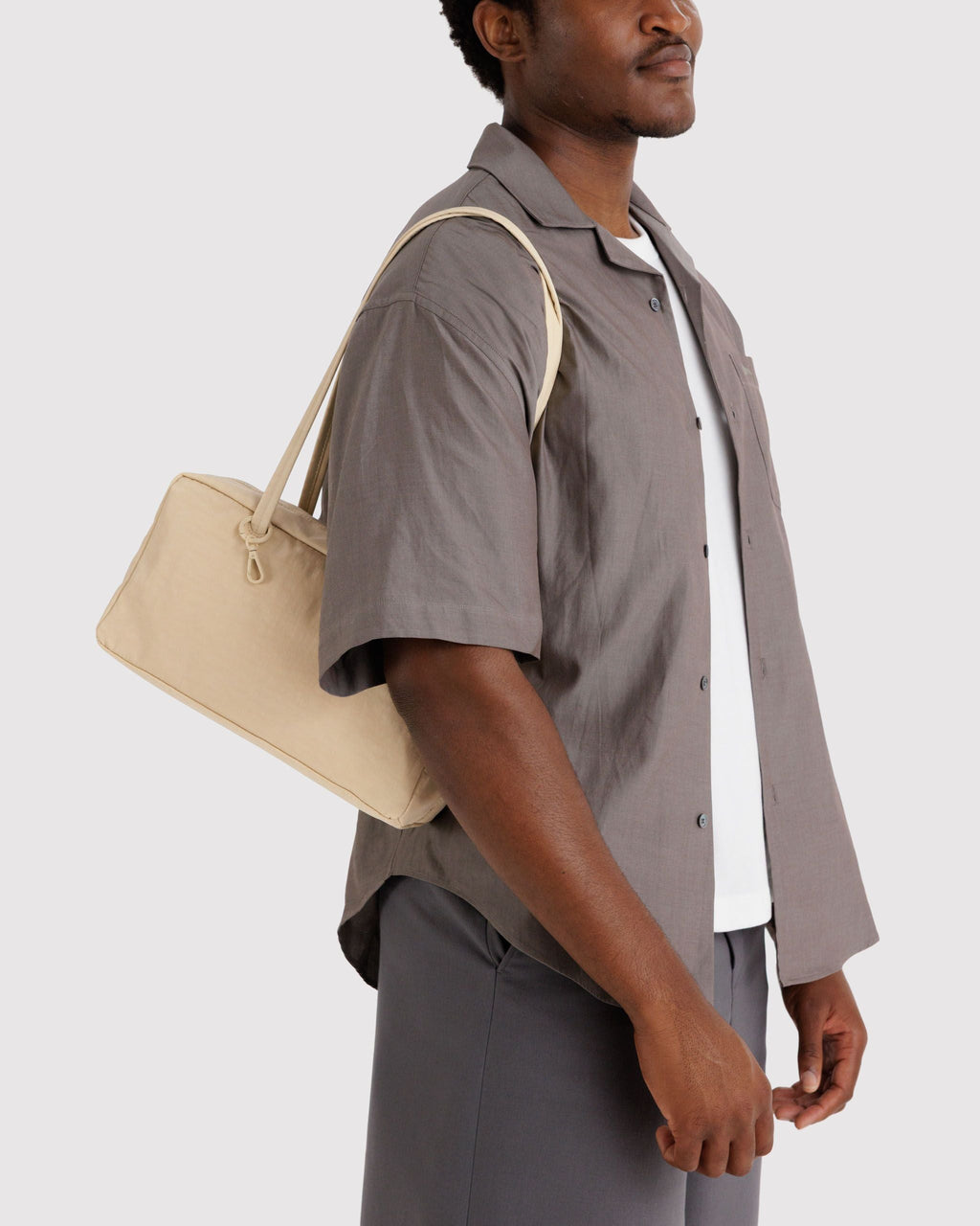 Nylon Bowler Bag in Custard - Hands Free Everyday Carry
