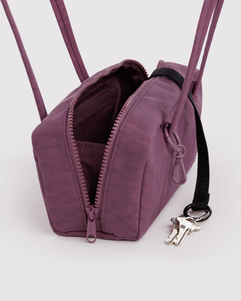 Small Nylon Bowler Bag in Wild Plum - Hands Free Everyday Carry