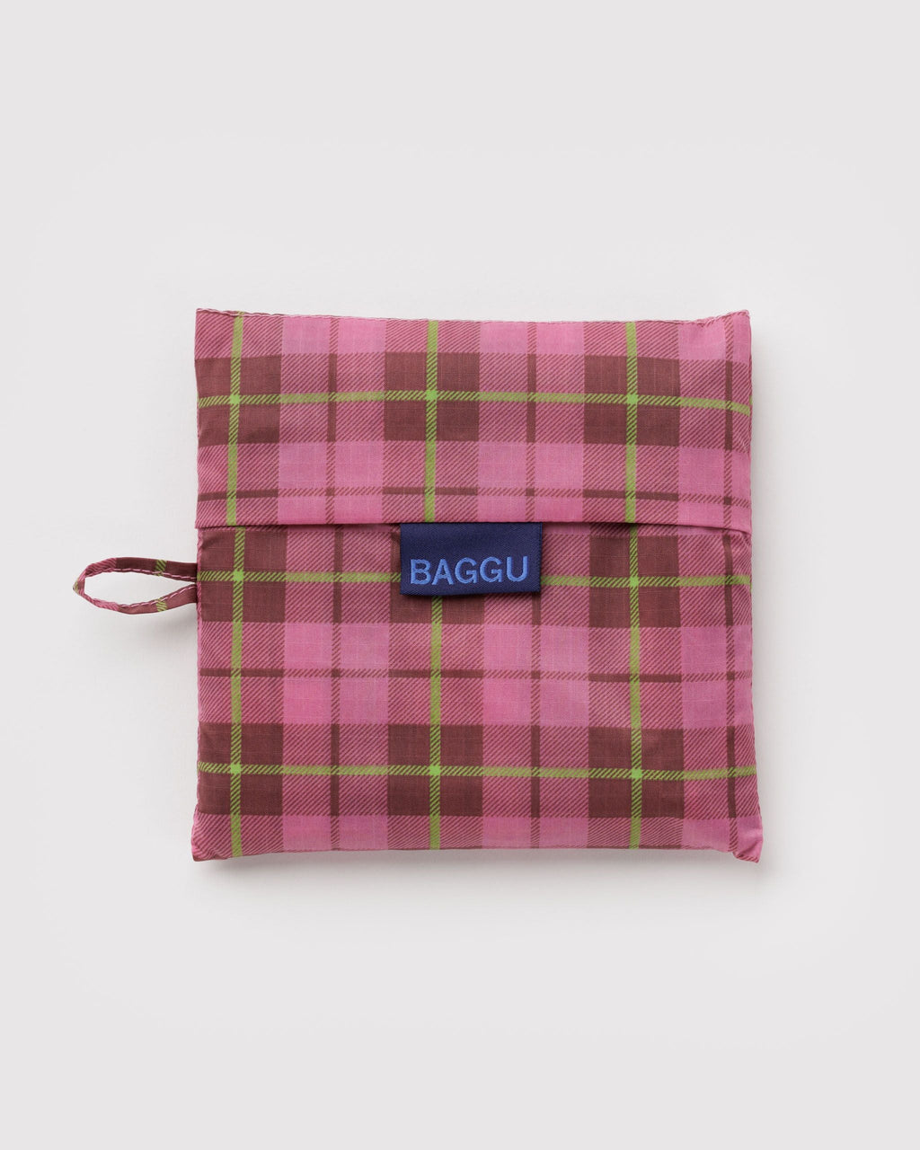 Big Baggu in Azalea Pink Tartan - Reusable Everyday Carry