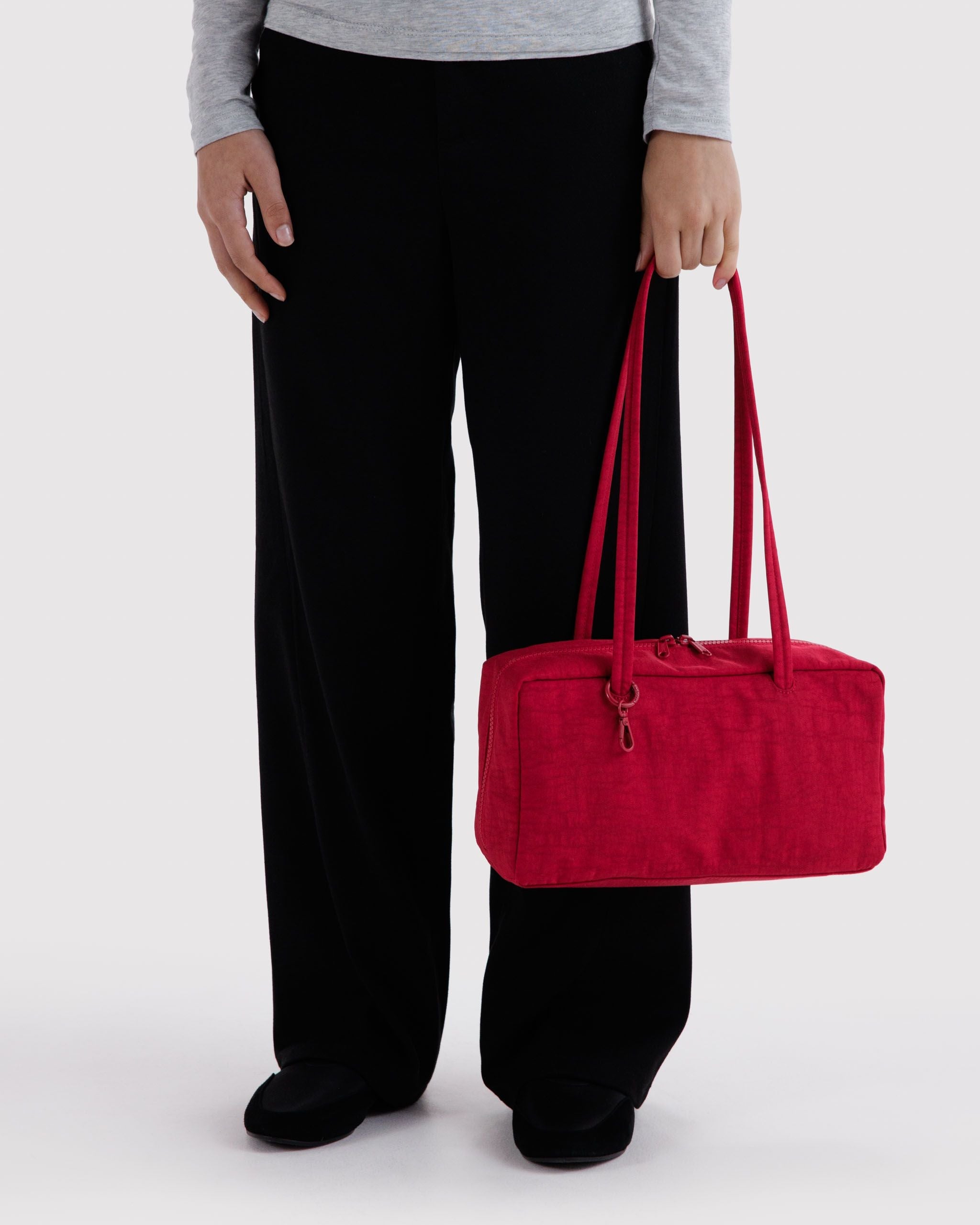 Nylon Bowler Bag in Cherry - Hands Free Everyday Carry
