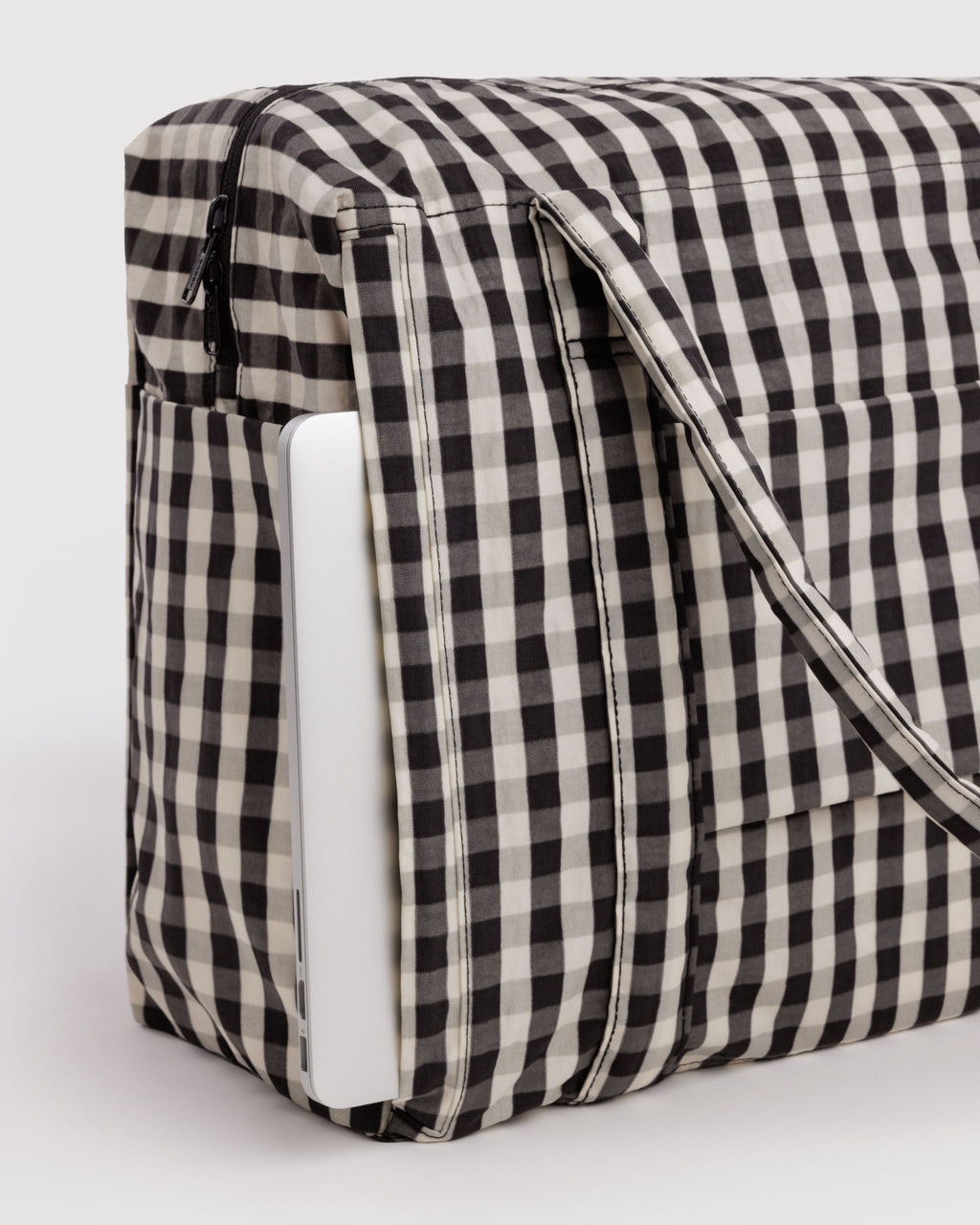 Cloud Carry-On in Black and Cream Gingham - Organized Travel Carry
