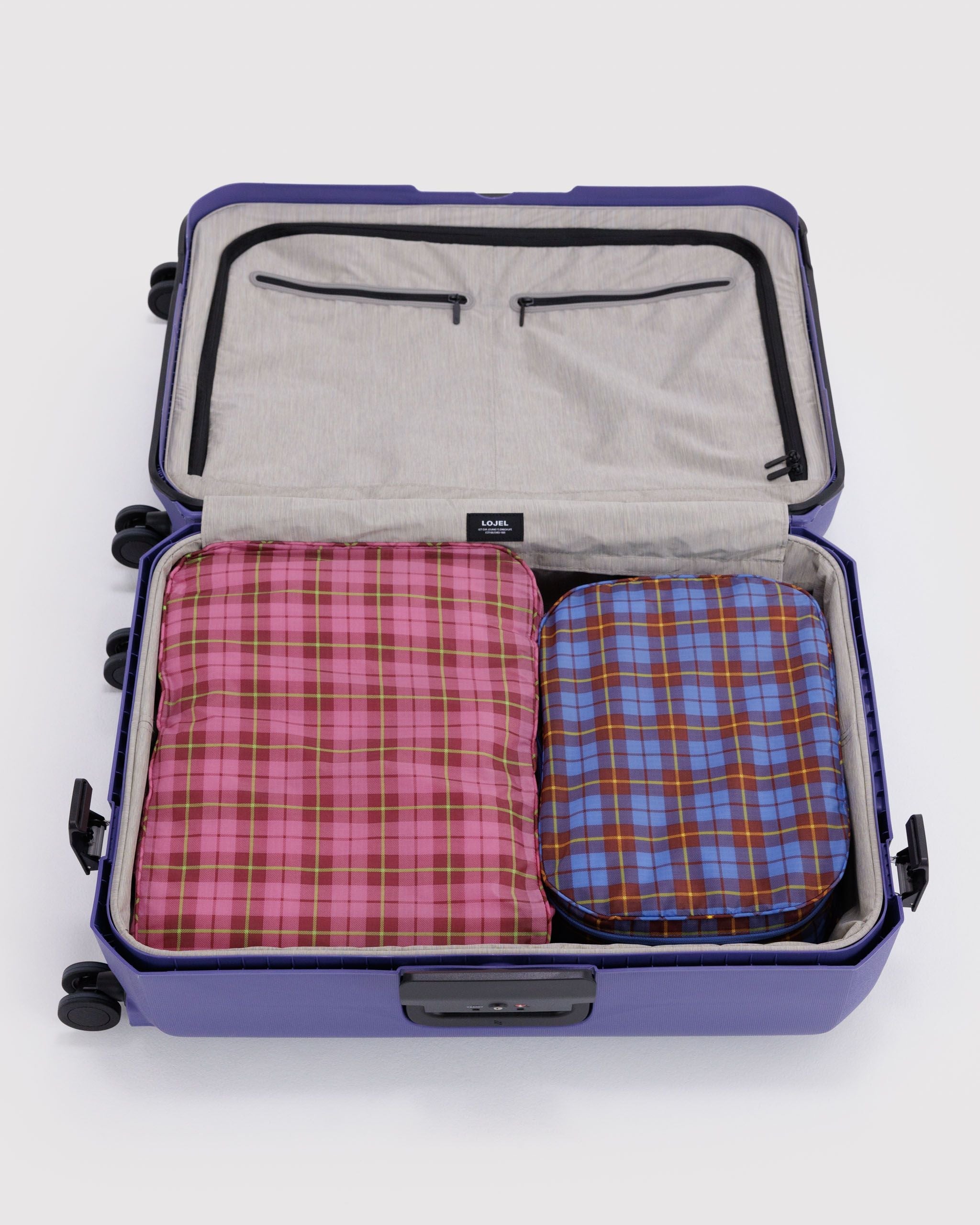 Large Packing Cube Set in Check Mix - Easy Packing and Storage