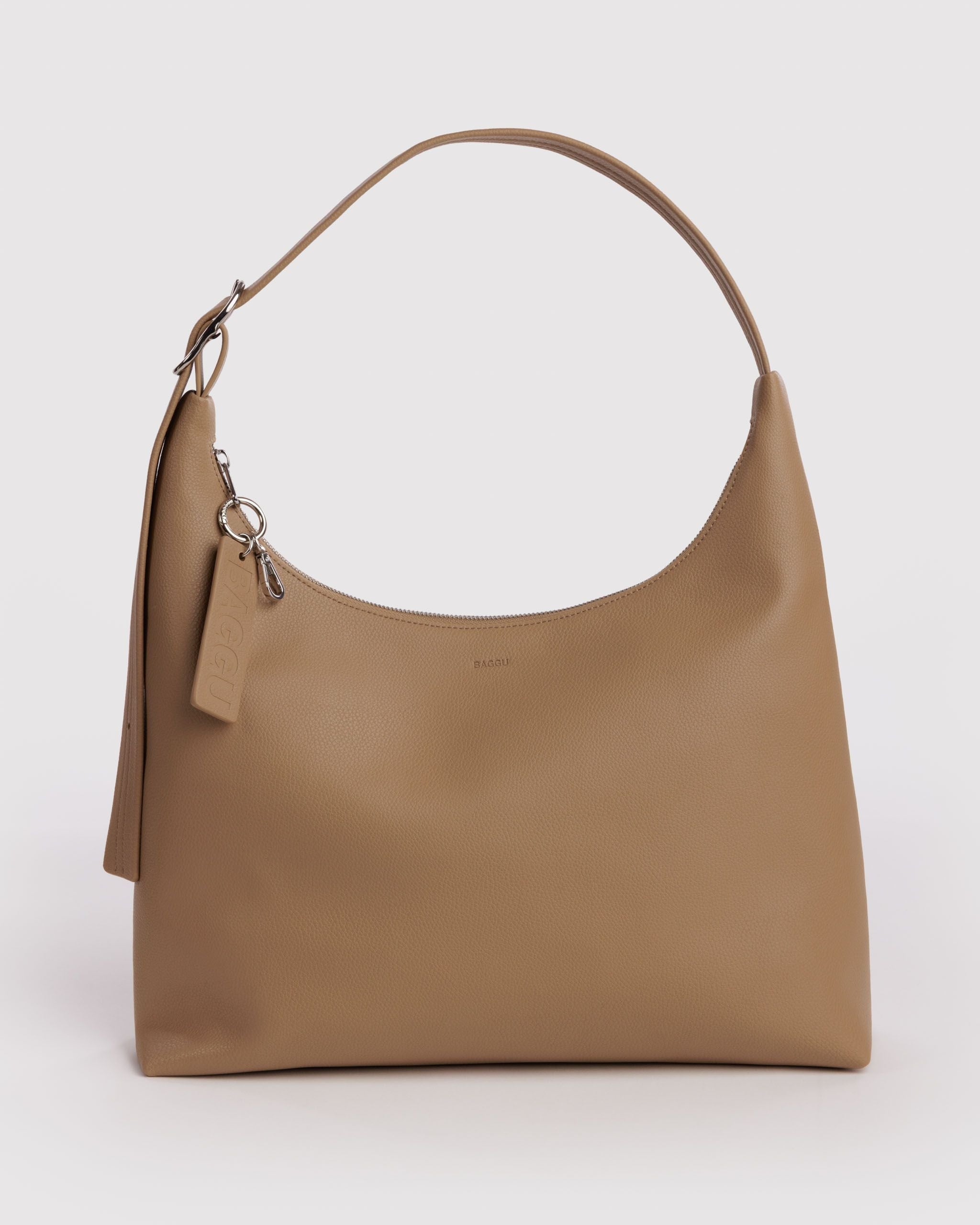 Recycled Leather Shoulder Bag - Dune
