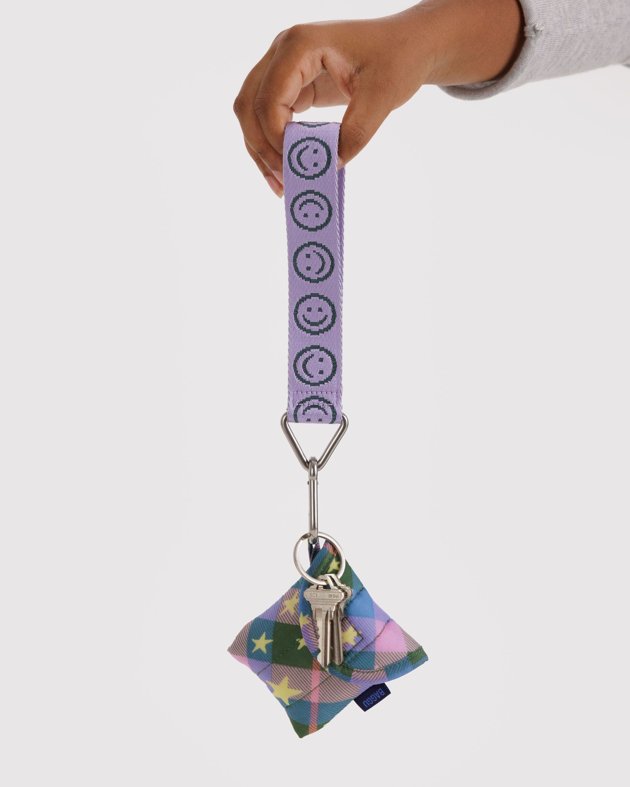 Logo Keychain in Lilac Happy - Playful Bag Accessory