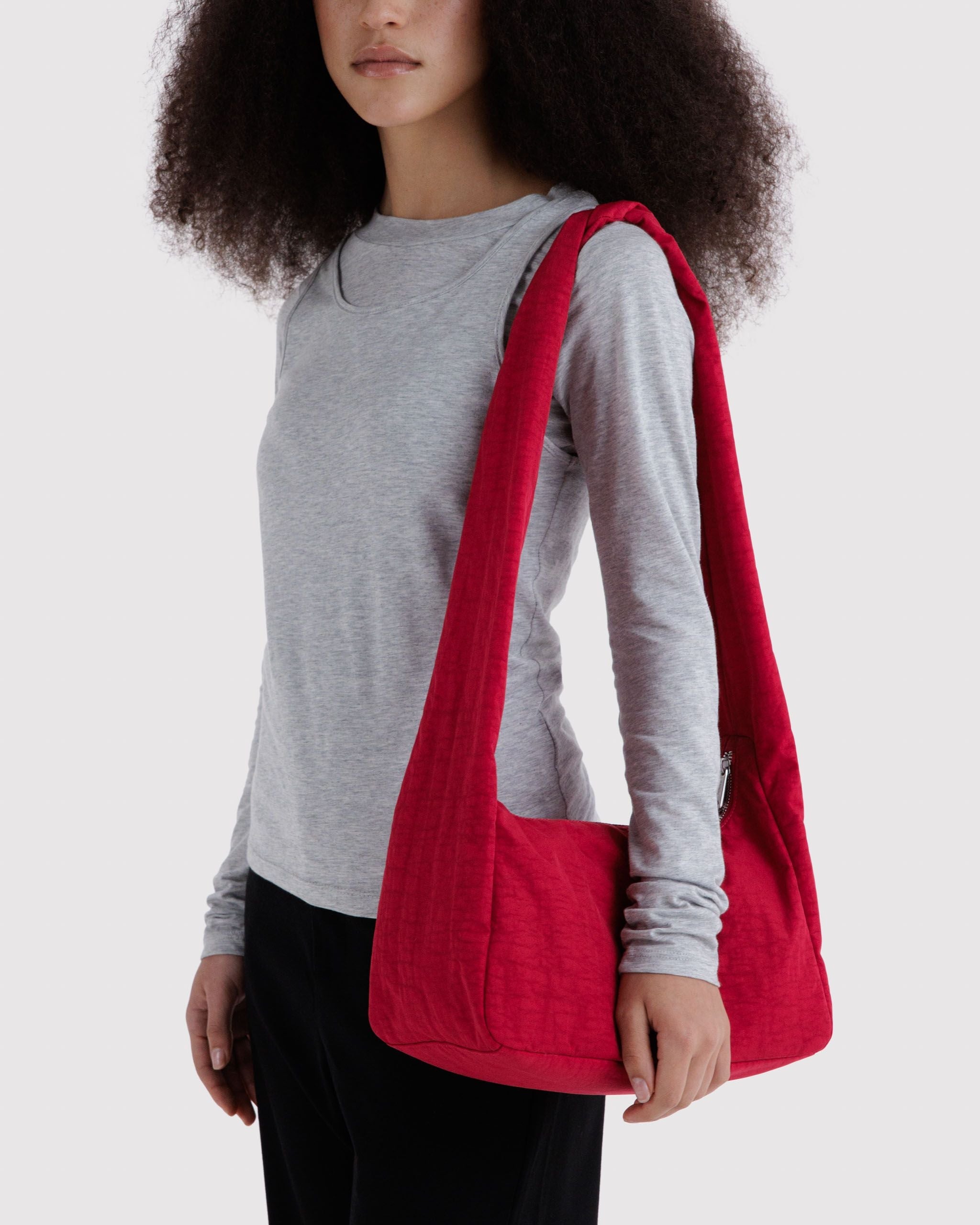 Nylon Meringue Bag in Cherry - Hands Free Everyday Carry