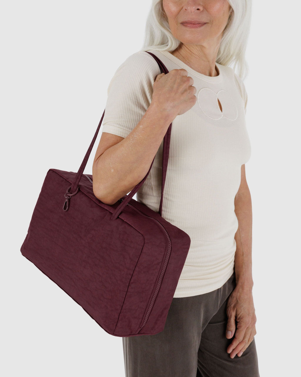 Medium Nylon Bowler Bag - Sale in Mahogany - Hands Free Everyday Carry