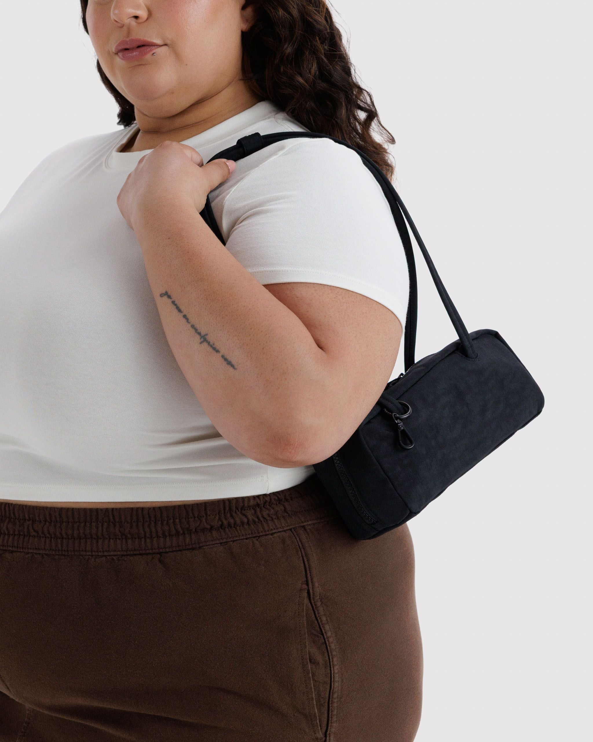 Small Nylon Bowler Bag in Black - Hands Free Everyday Carry