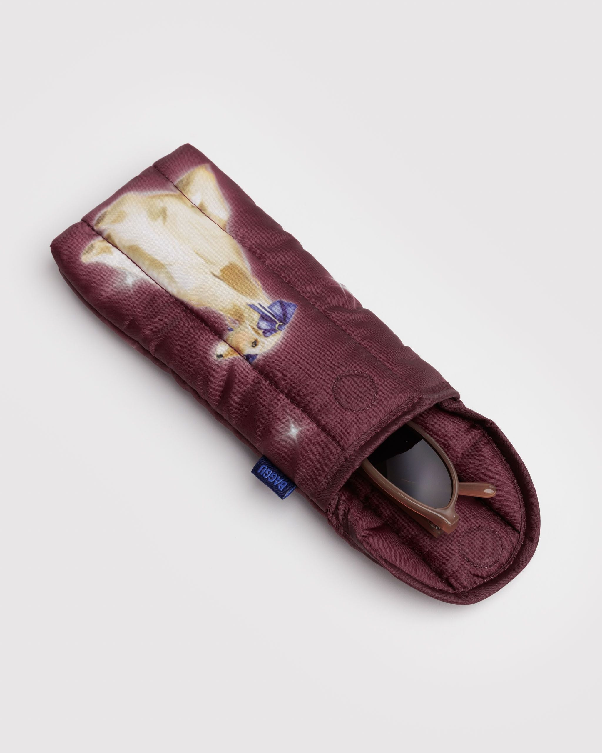 Puffy Glasses Sleeve in Fancy Dogs - Soft Protective Storage
