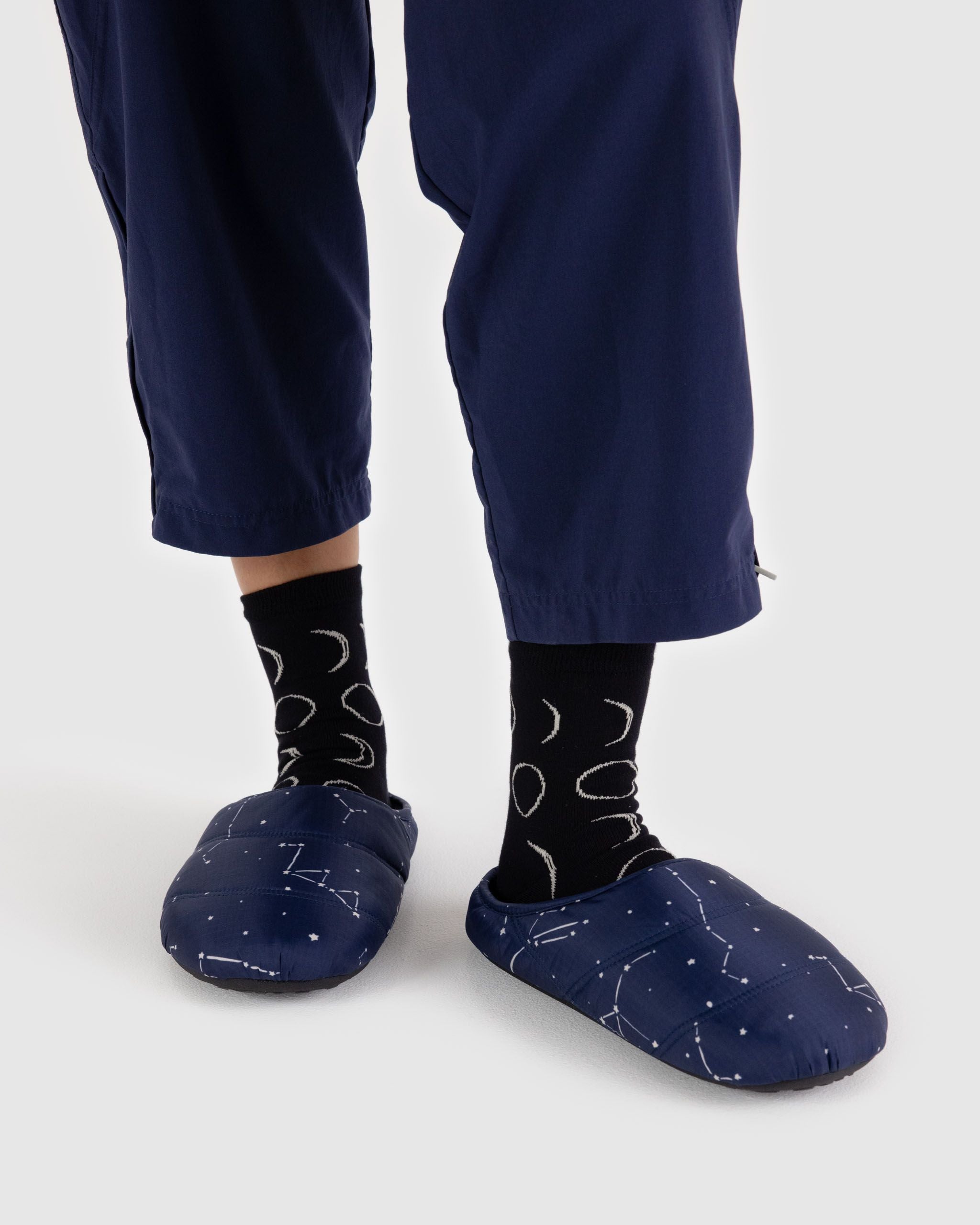 Puffy Slipper in Constellation Midnight - Soft Indoor Comfort