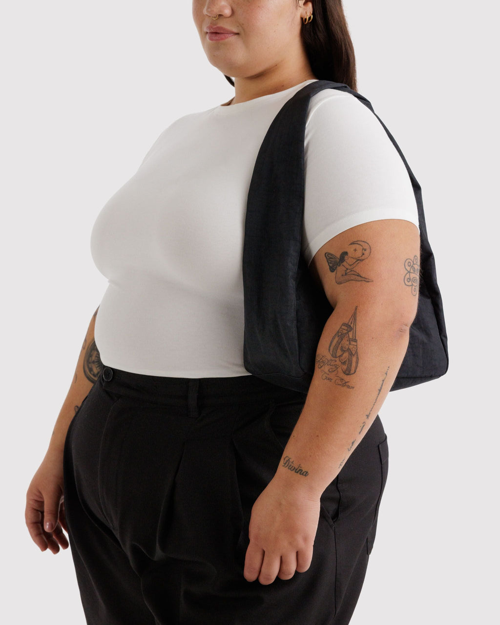 Small Nylon Meringue Bag in Black - Hands Free Everyday Carry