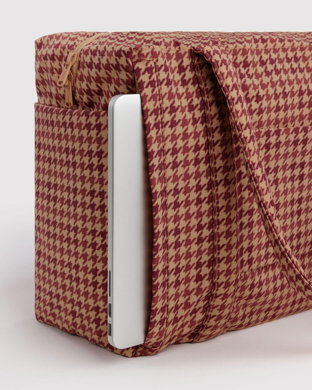 Small Cloud Carry-On in Tan Houndstooth - Organized Travel Carry