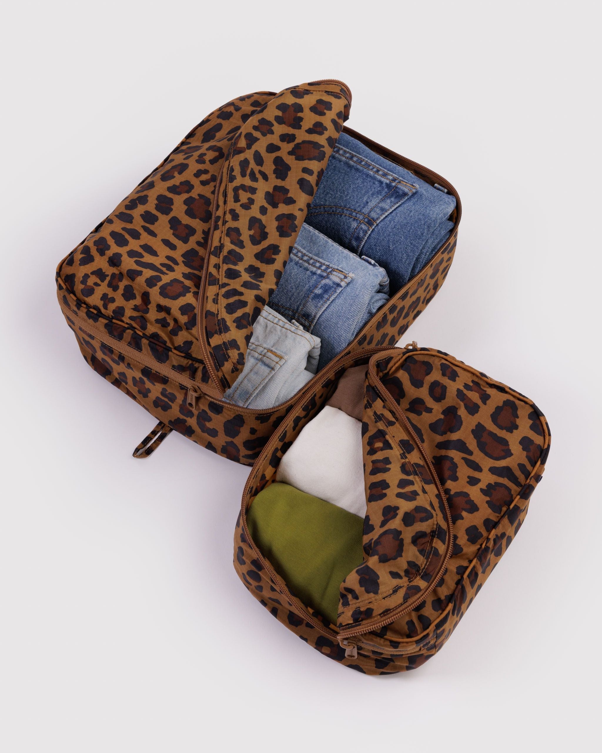 Packing Cube Set in Leopard - Easy Packing and Storage