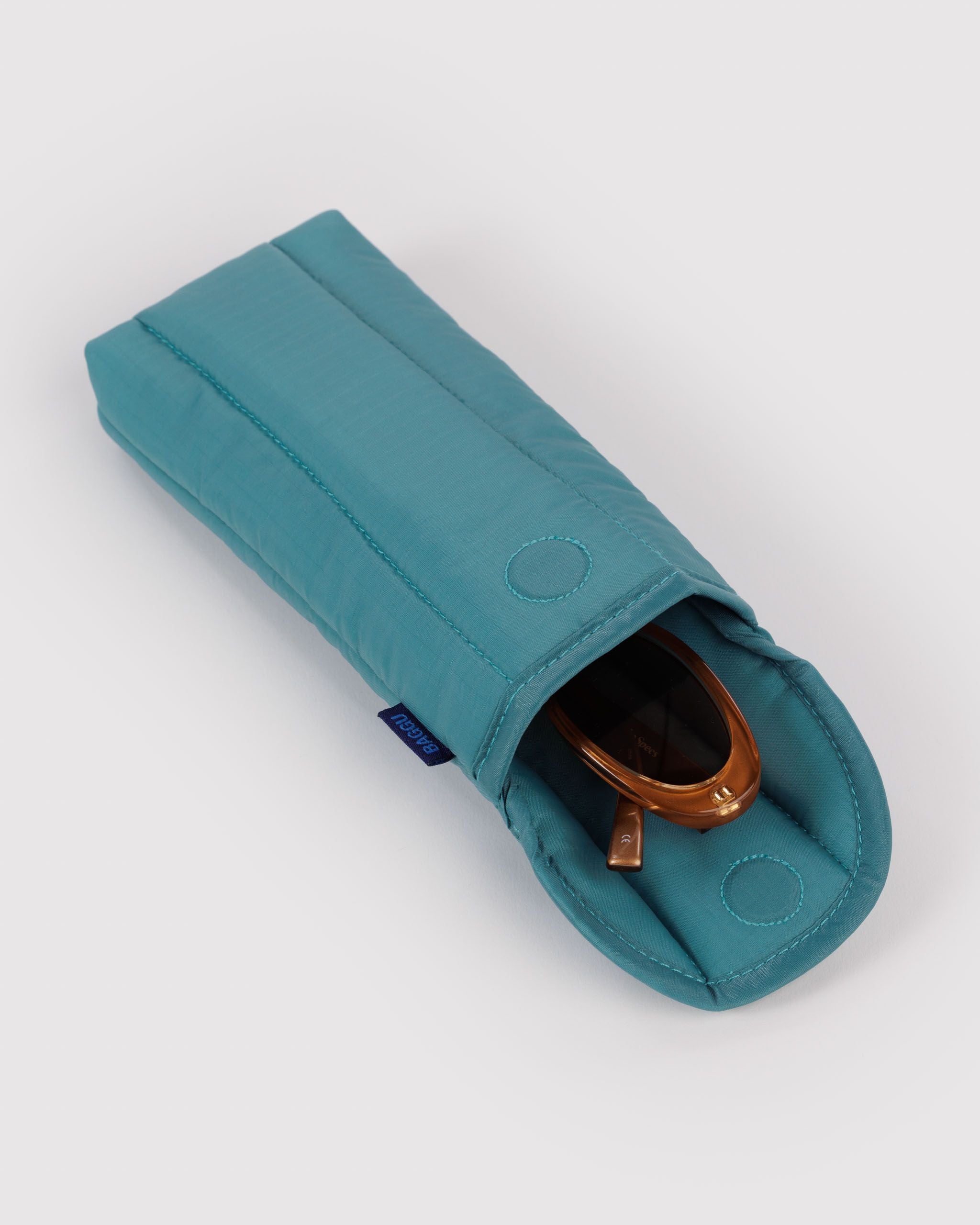 Puffy Glasses Sleeve in Peacock - Soft Protective Storage