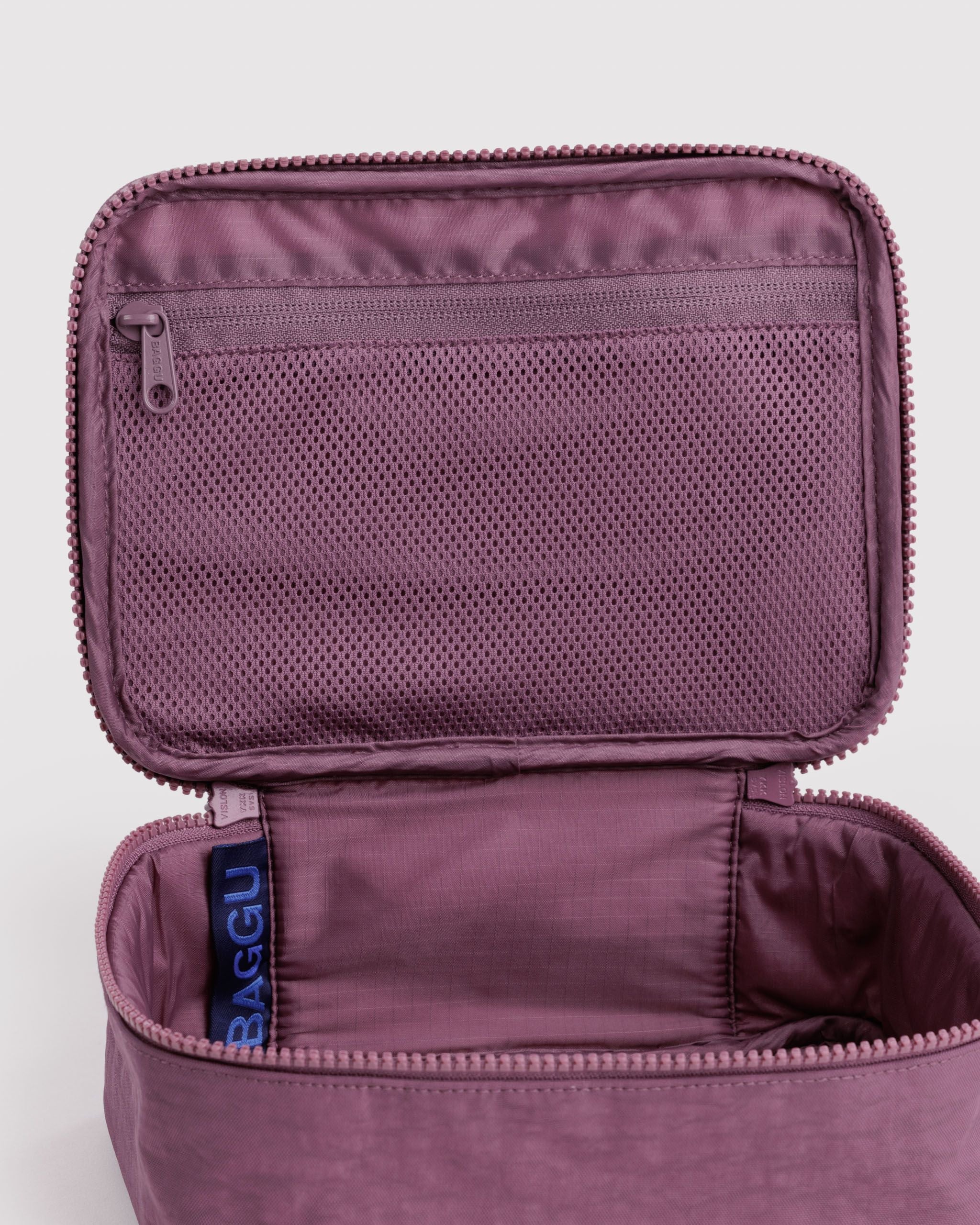 Small Cosmetic Case in Wild Plum - Easy Packing and Storage