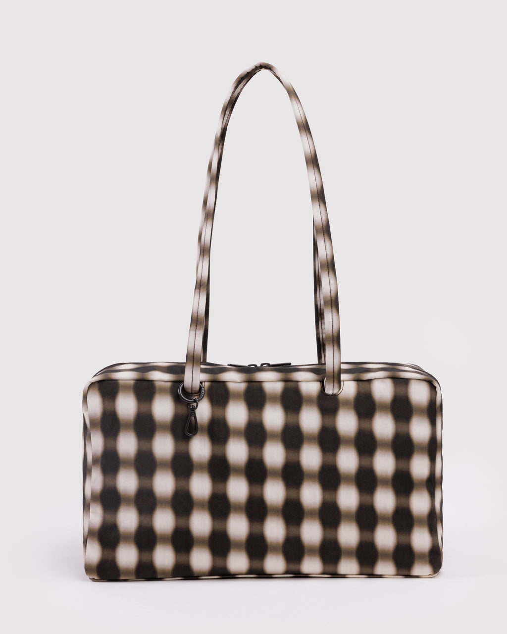 Medium Nylon Bowler Bag - Sale - Blurred Gingham Brown
