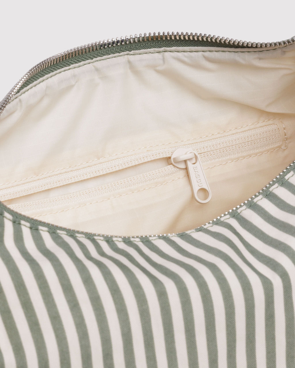 Nylon Meringue Bag in Sage Stripe - Hands Free Everyday Carry