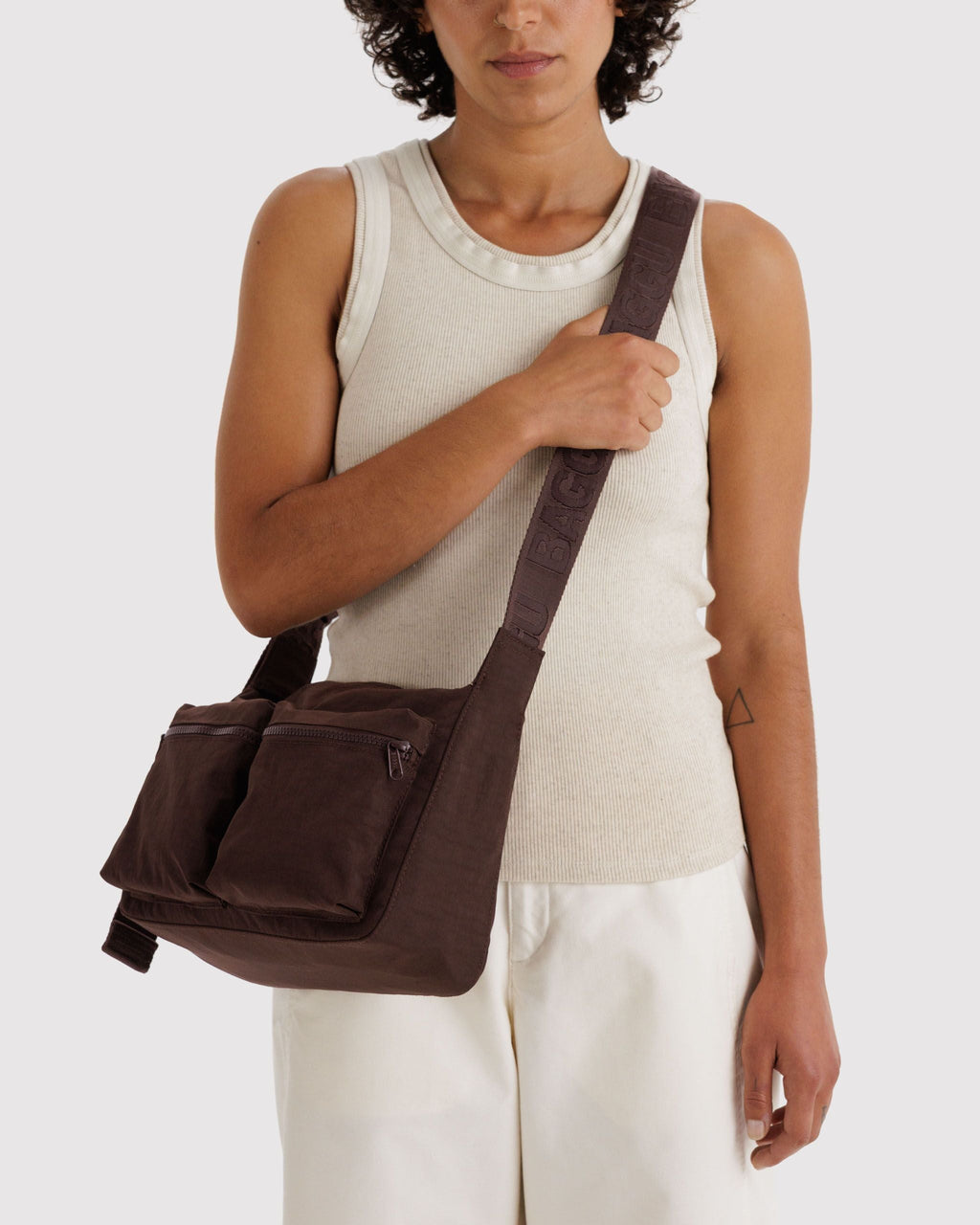 Medium Cargo Crossbody in Coffee - Hands Free Everyday Carry