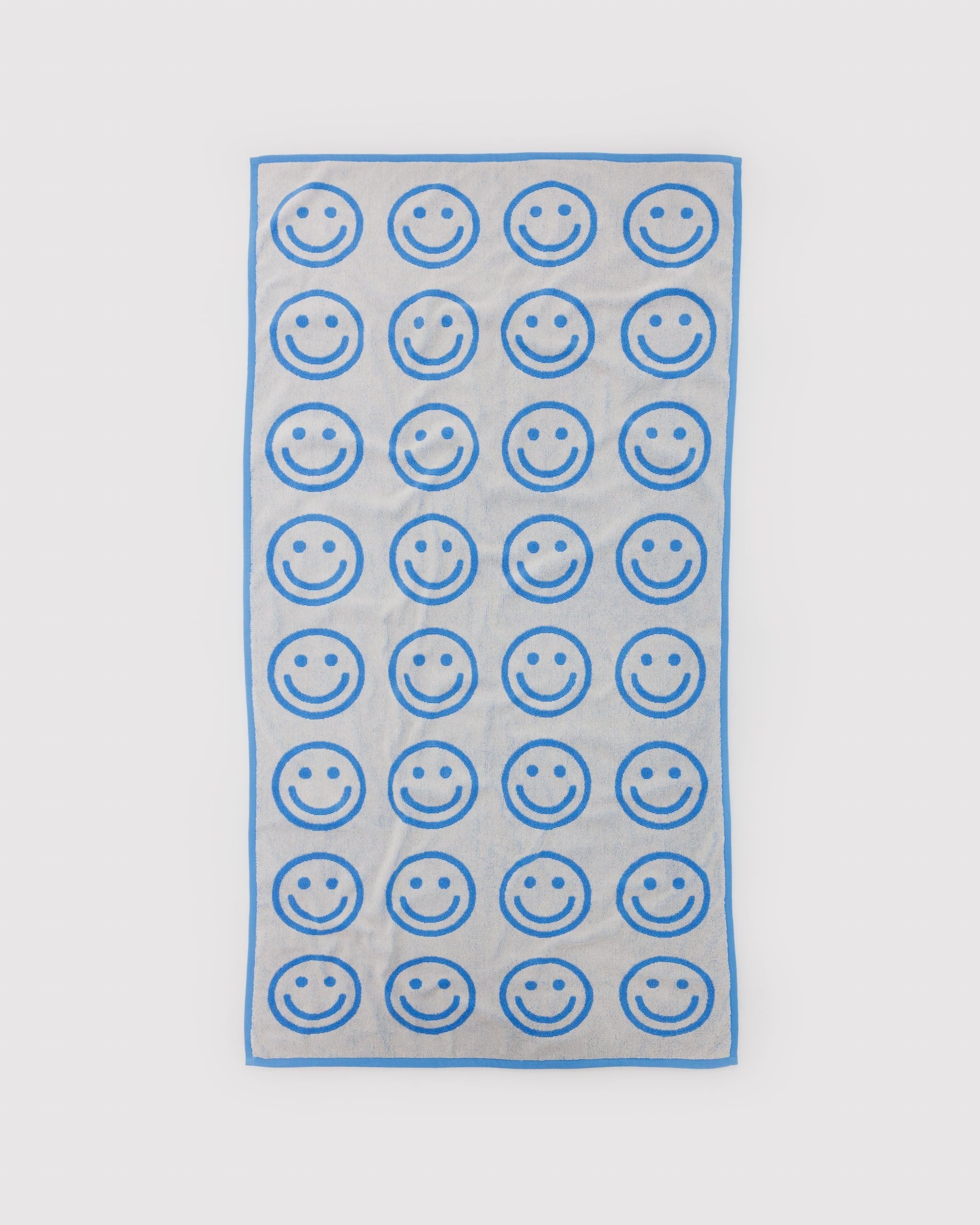 Bath Towel - Sky Blue Happy