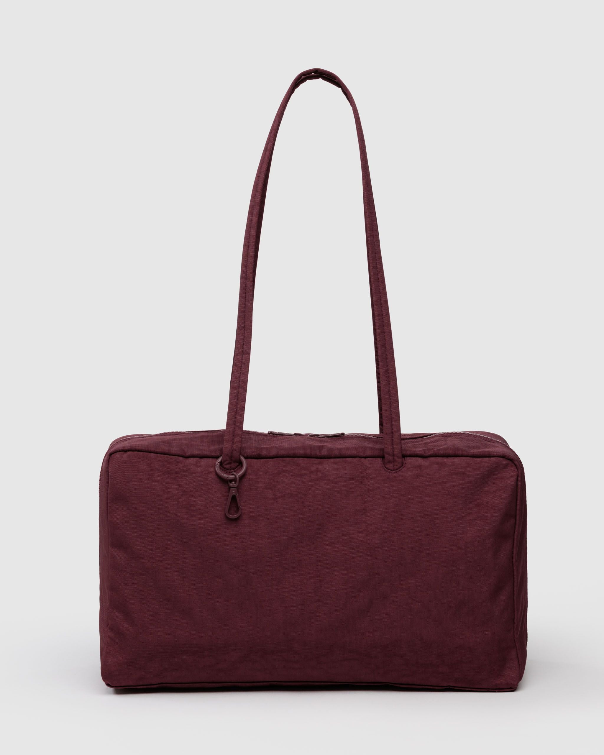 Medium Nylon Bowler Bag - Sale - Mahogany