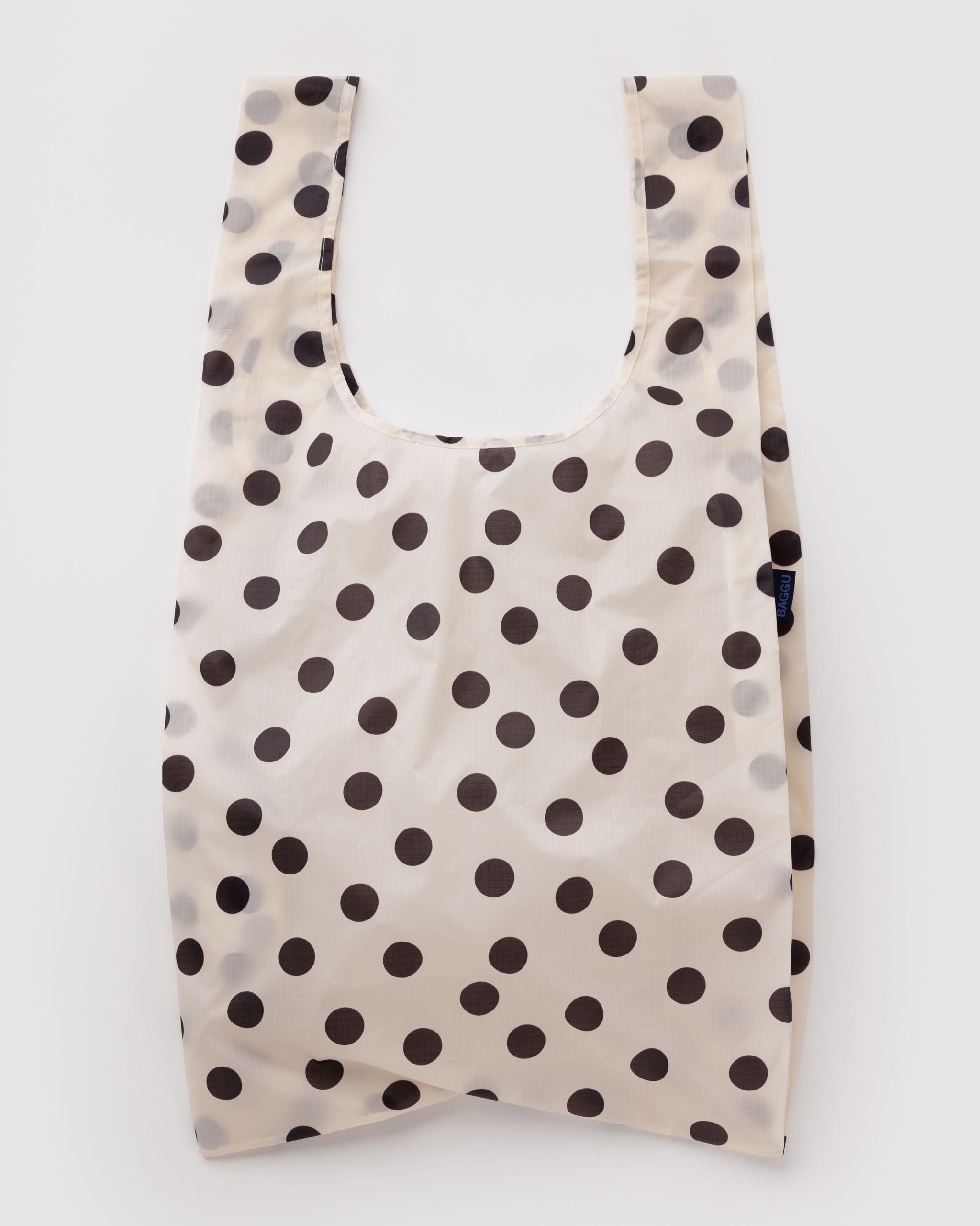 Big Baggu - Cream and Black Polka Dot