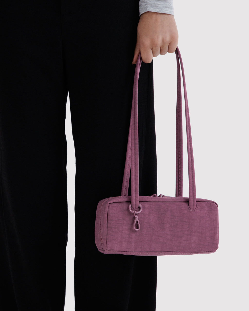 Small Nylon Bowler Bag in Wild Plum - Hands Free Everyday Carry