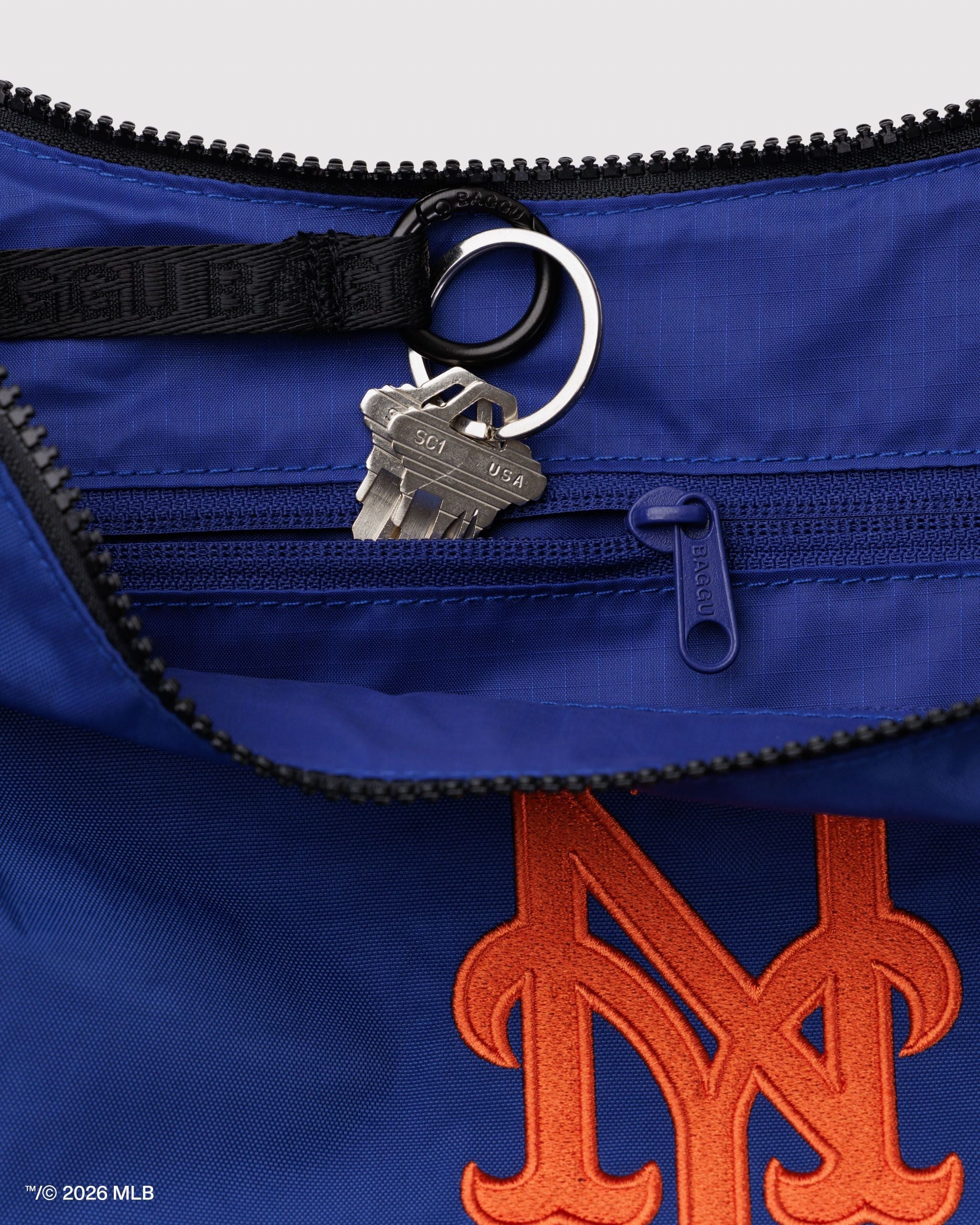 Medium Nylon Crescent Bag in New York MetsTM